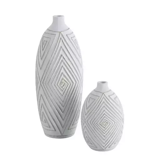 Gold Brushed Pattern Vases