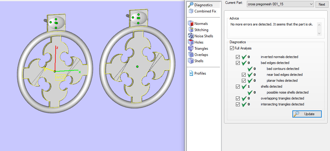Earring cross on round 3d model print 3D print model_4