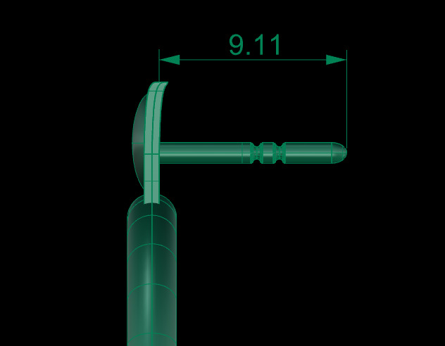 Earring cross on round 3d model print 3D print model_5