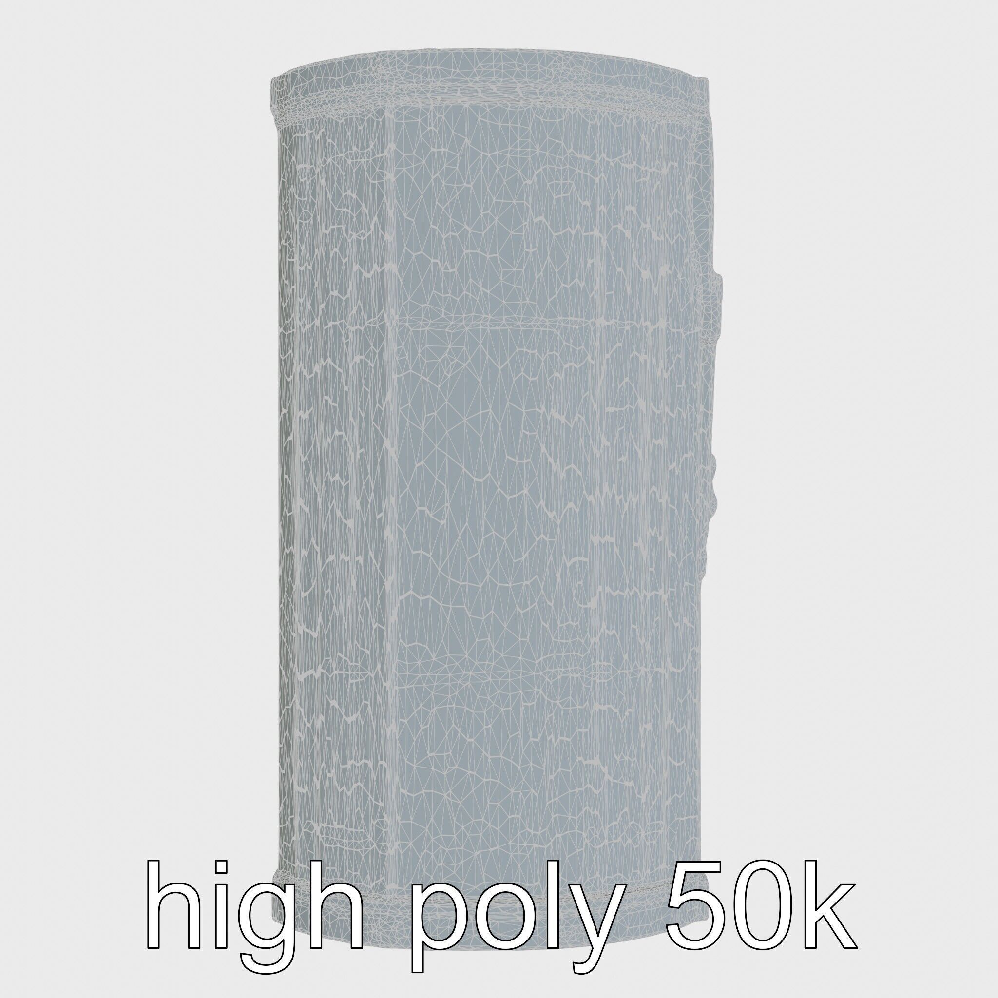 Medieval Oak Treasure Chest with Iron Reinforcements Low-poly 3D model_15