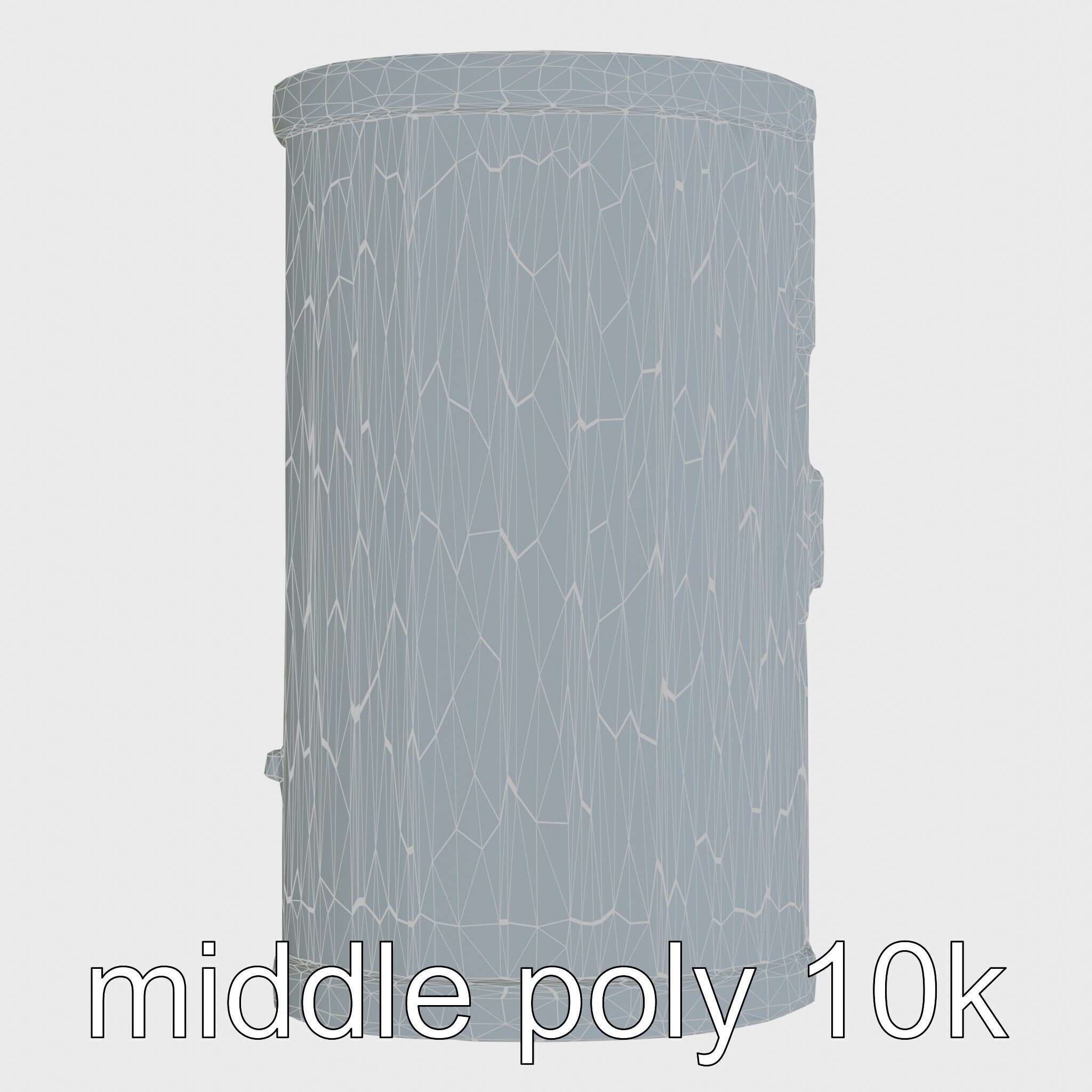 Medieval Oak Treasure Chest with Iron Reinforcements Low-poly 3D model_16