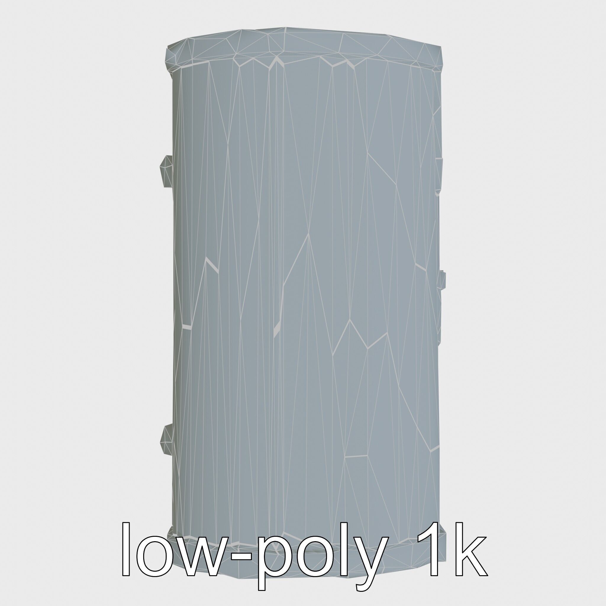 Medieval Oak Treasure Chest with Iron Reinforcements Low-poly 3D model_25