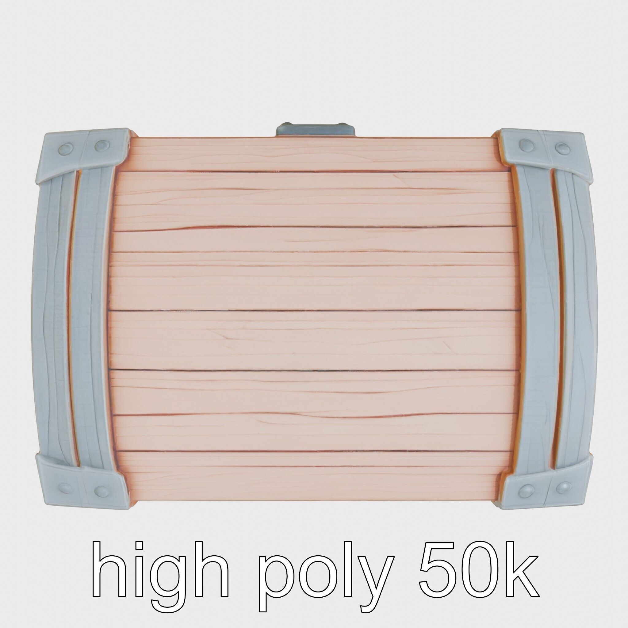 Treasure Chest Game Asset Model Low-poly 3D model_5