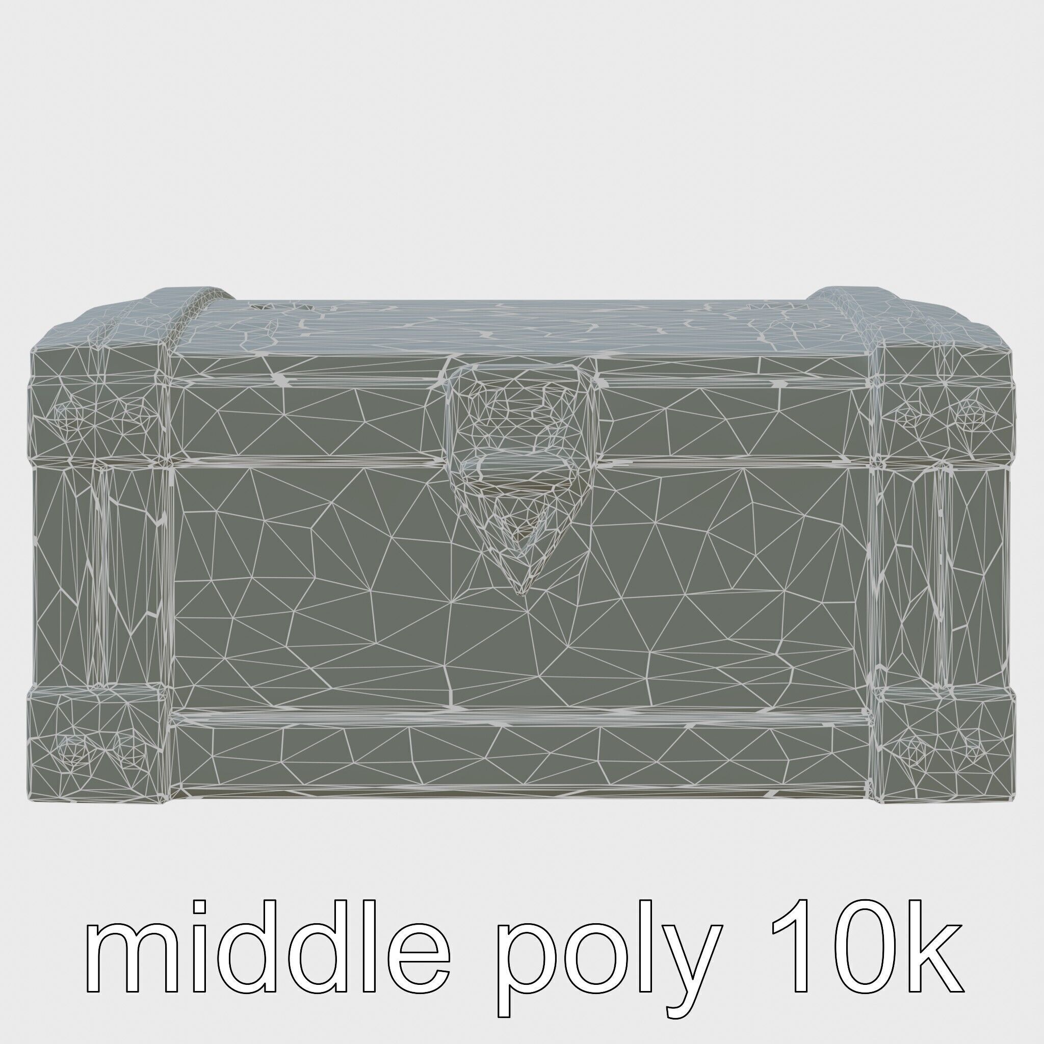 Treasure Chest Game Asset Model Low-poly 3D model_9