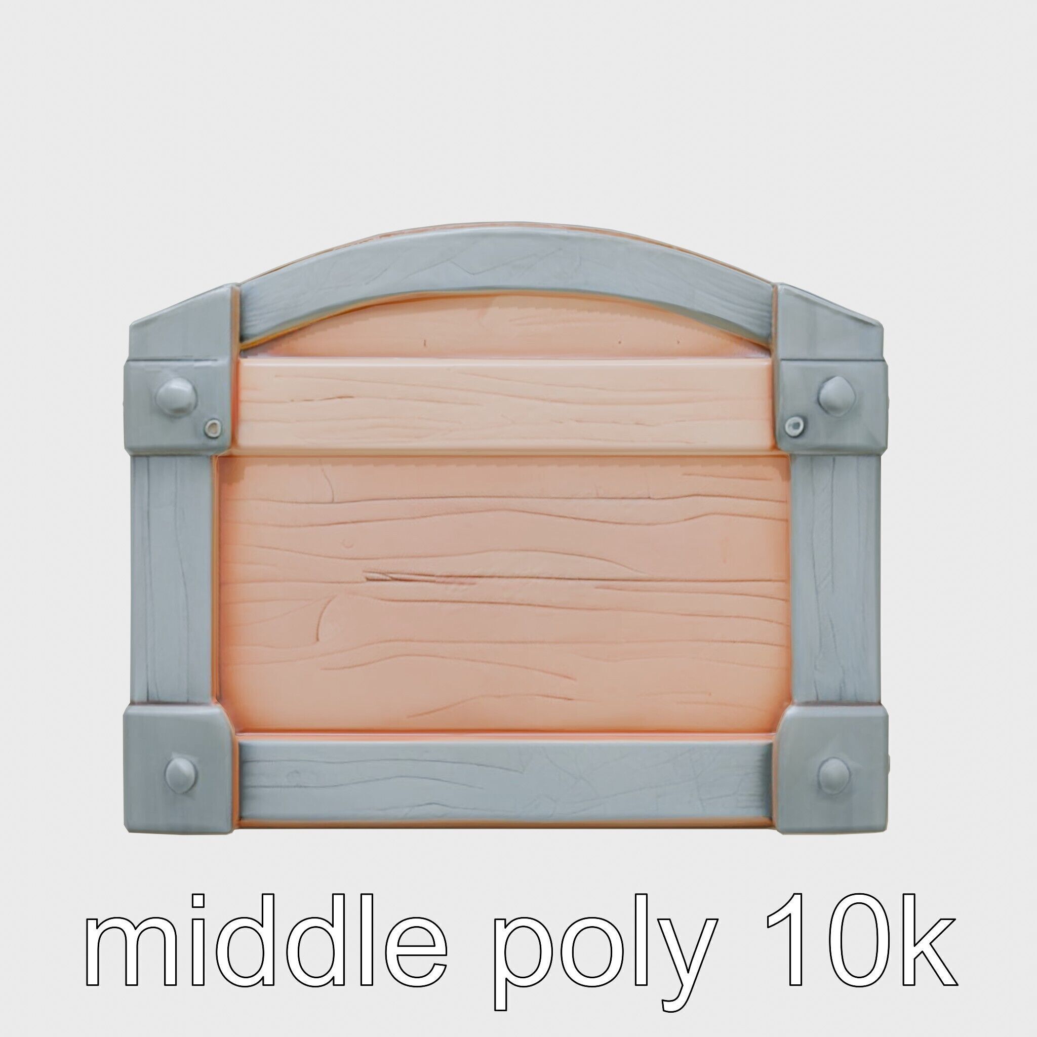 Treasure Chest Game Asset Model Low-poly 3D model_22