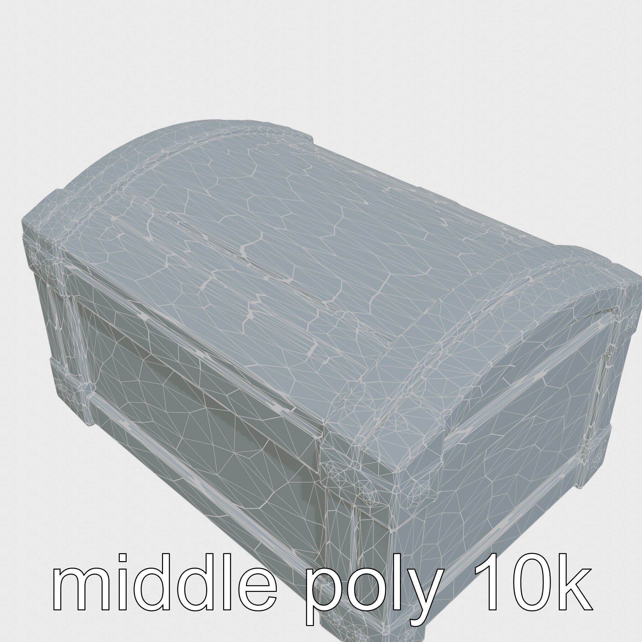 Treasure Chest Game Asset Model Low-poly 3D model_33