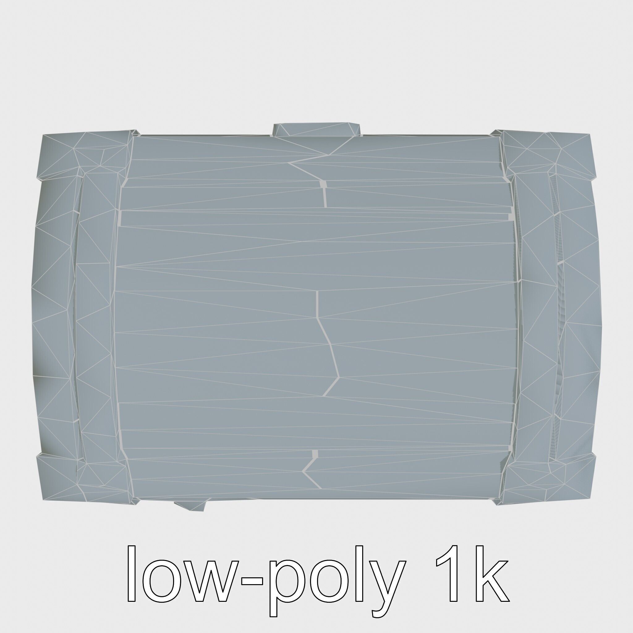 Treasure Chest Game Asset Model Low-poly 3D model_18