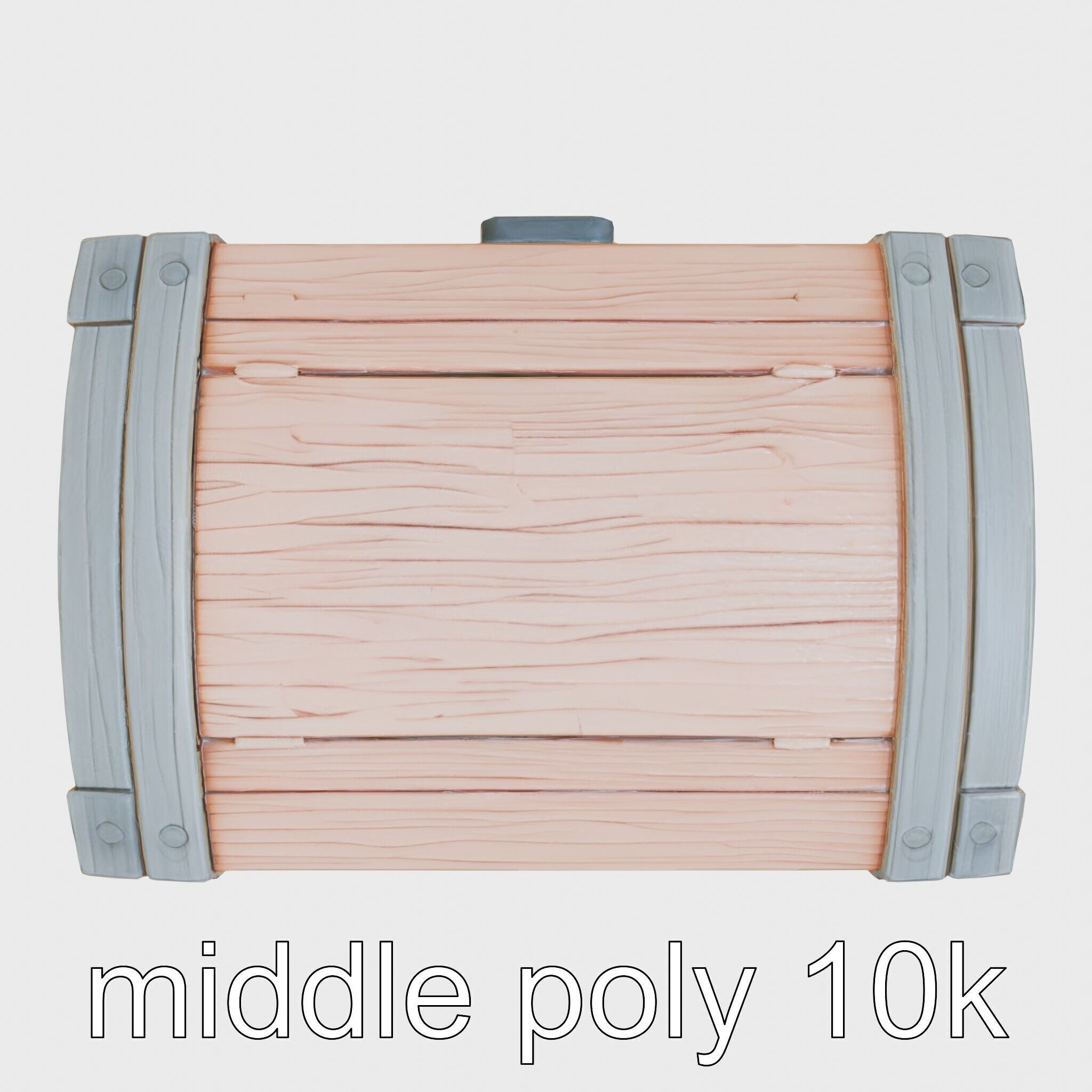 Treasure Chest Game Asset Model Low-poly 3D model_17