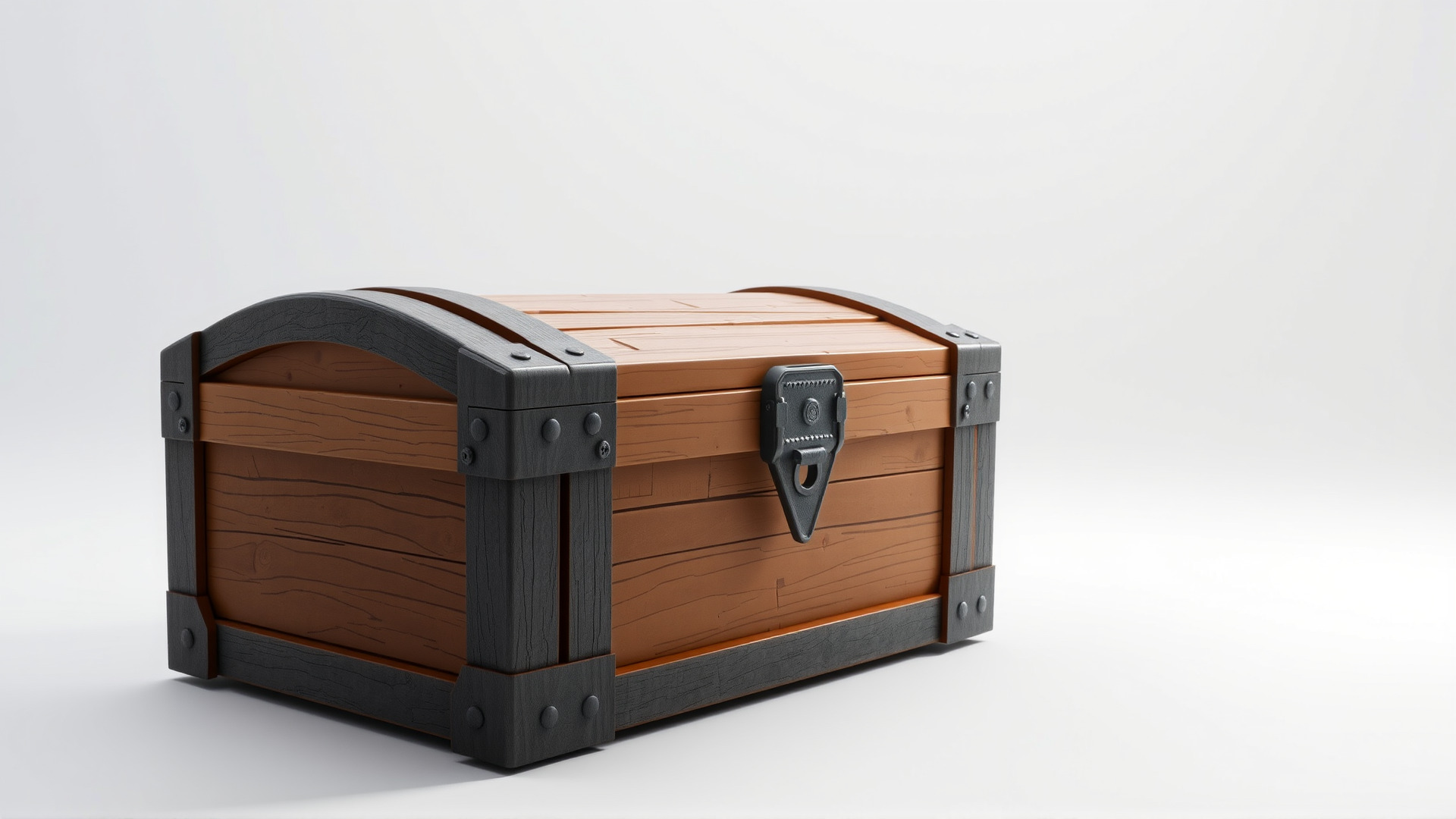 Treasure Chest Game Asset Model Low-poly 3D model_6