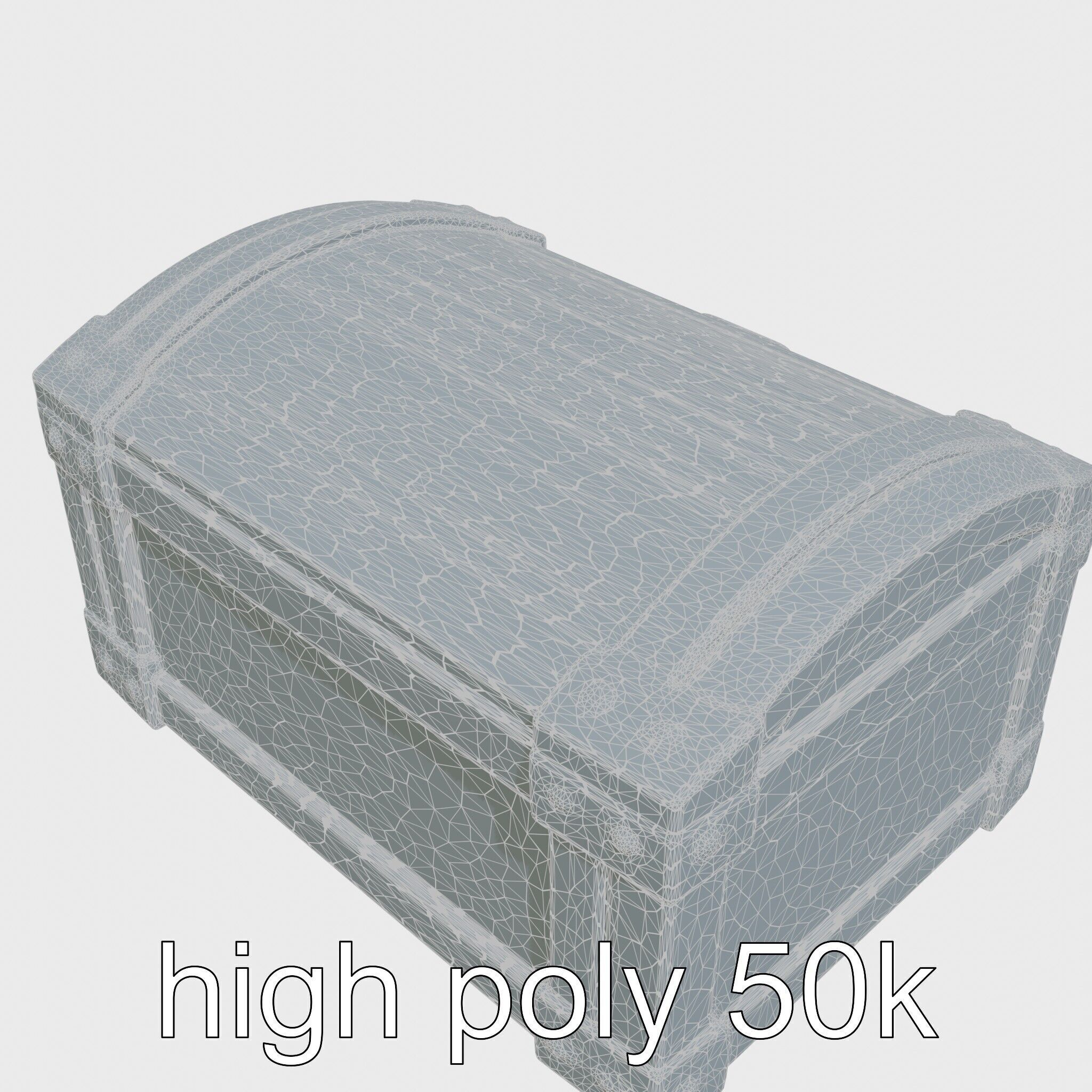 Treasure Chest Game Asset Model Low-poly 3D model_23