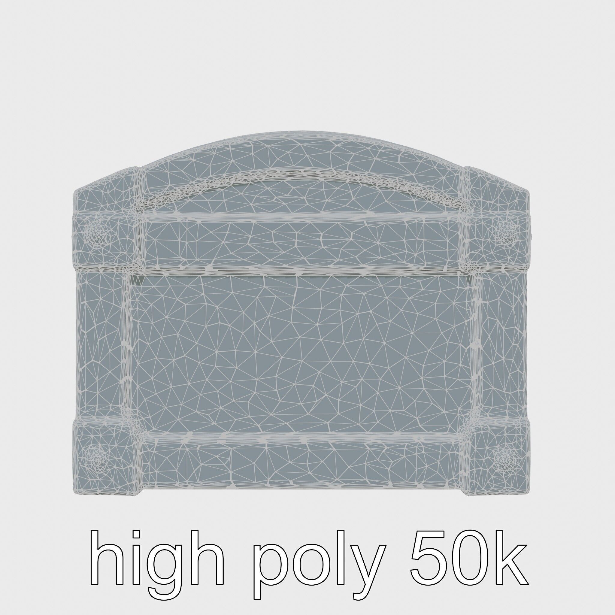 Treasure Chest Game Asset Model Low-poly 3D model_30