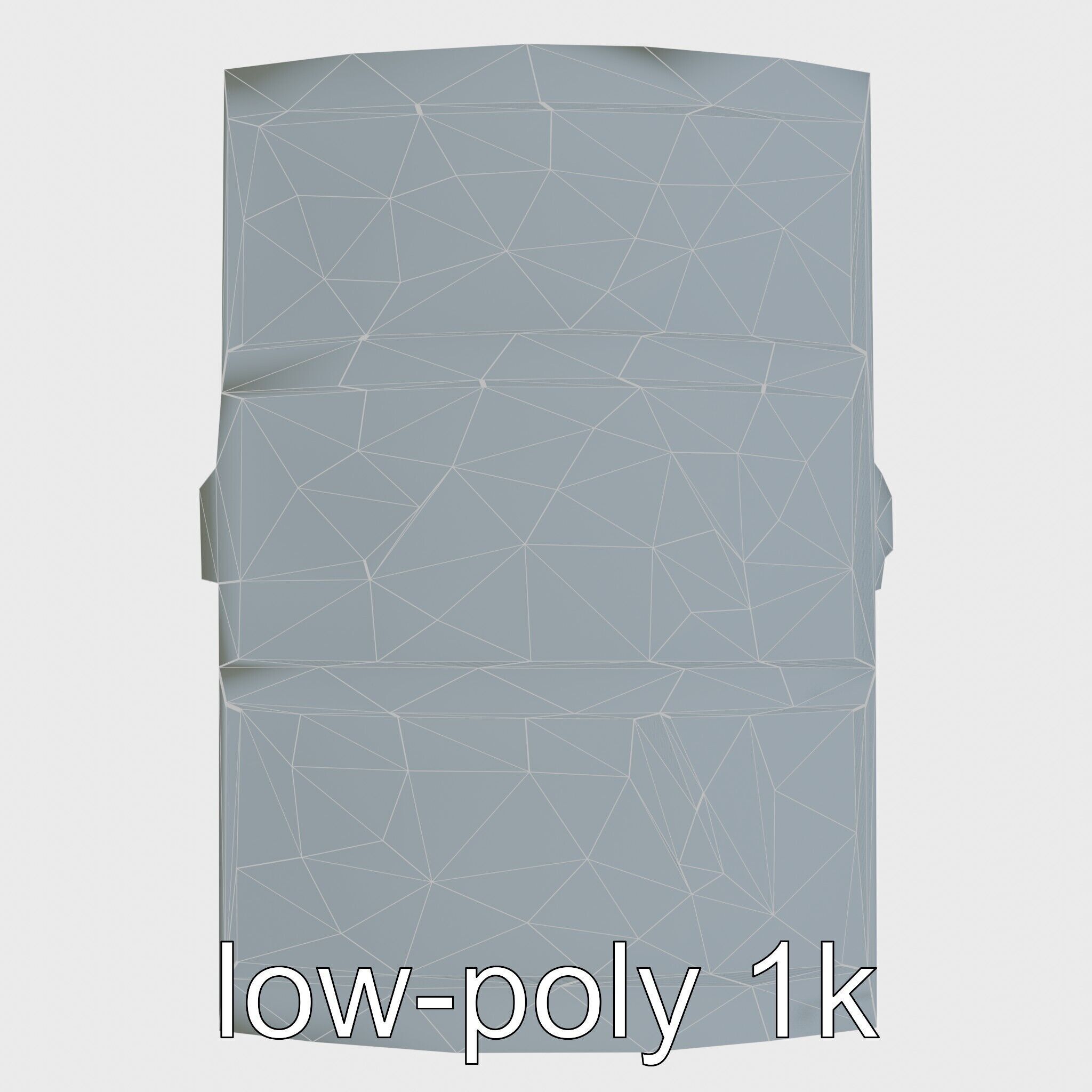 Ancient Egyptian Treasure Chest with Hieroglyphic Carvings Low-poly 3D model_25