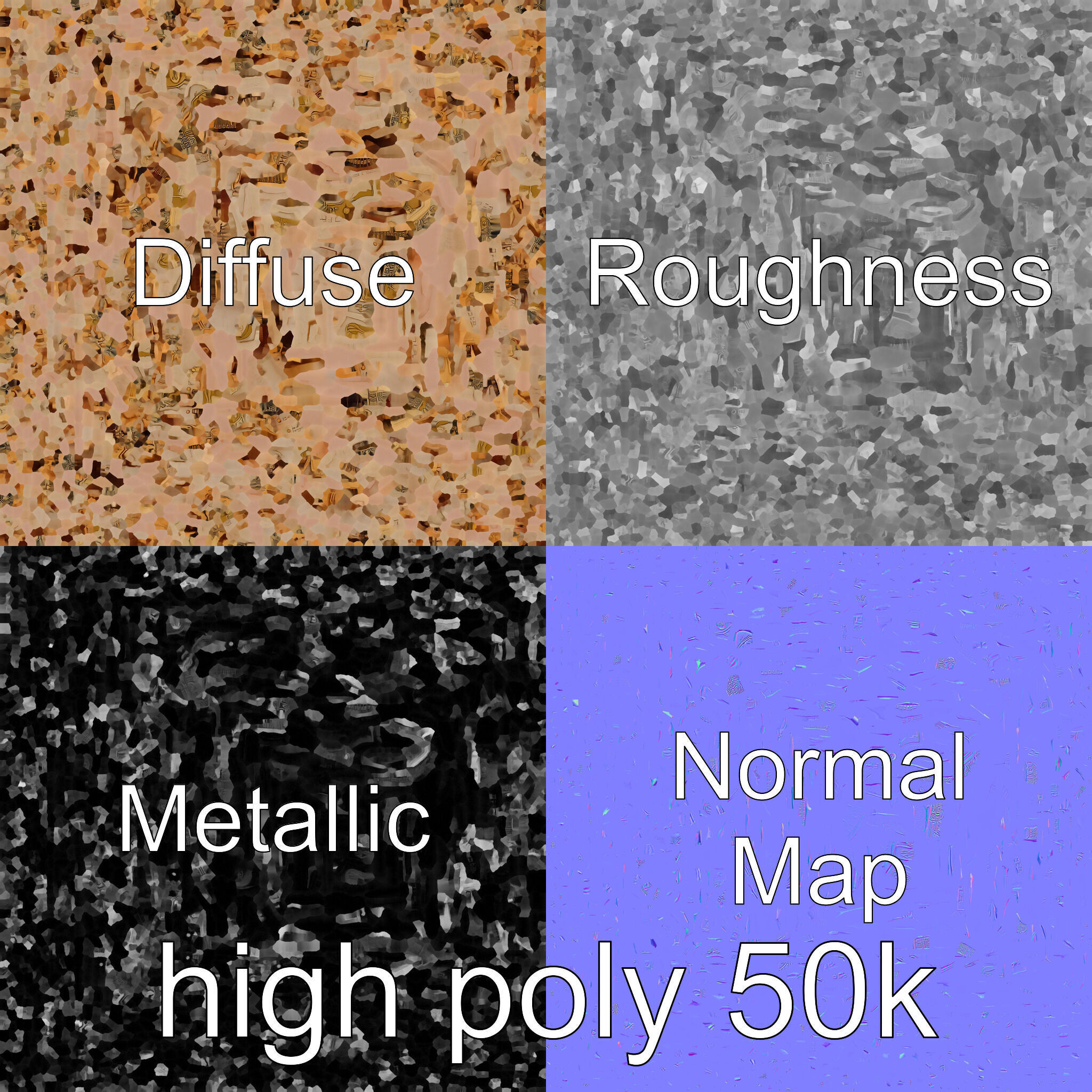 Ancient Egyptian Treasure Chest with Hieroglyphic Carvings Low-poly 3D model_28