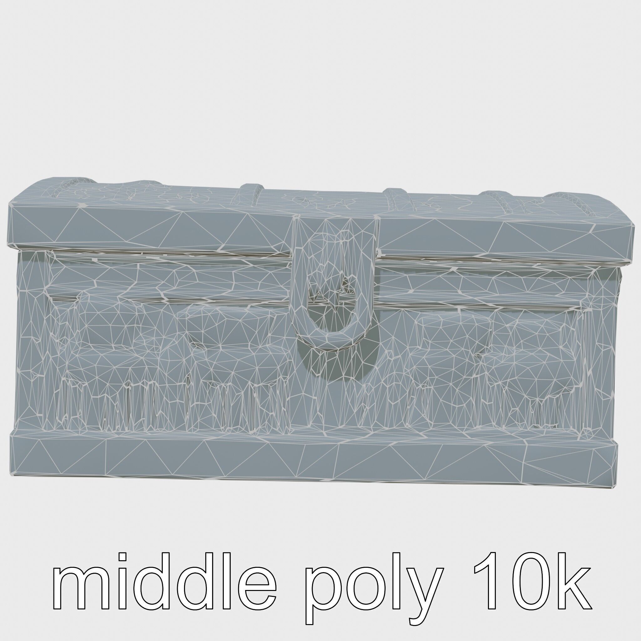 Ancient Egyptian Treasure Chest with Hieroglyphic Carvings Low-poly 3D model_31