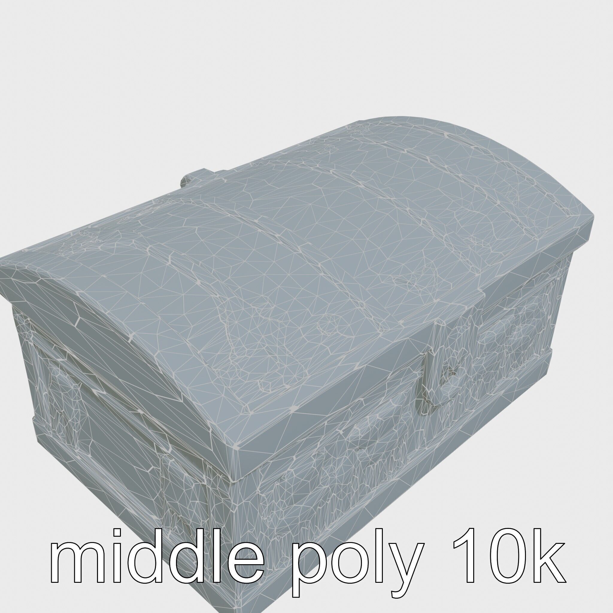 Ancient Egyptian Treasure Chest with Hieroglyphic Carvings Low-poly 3D model_29