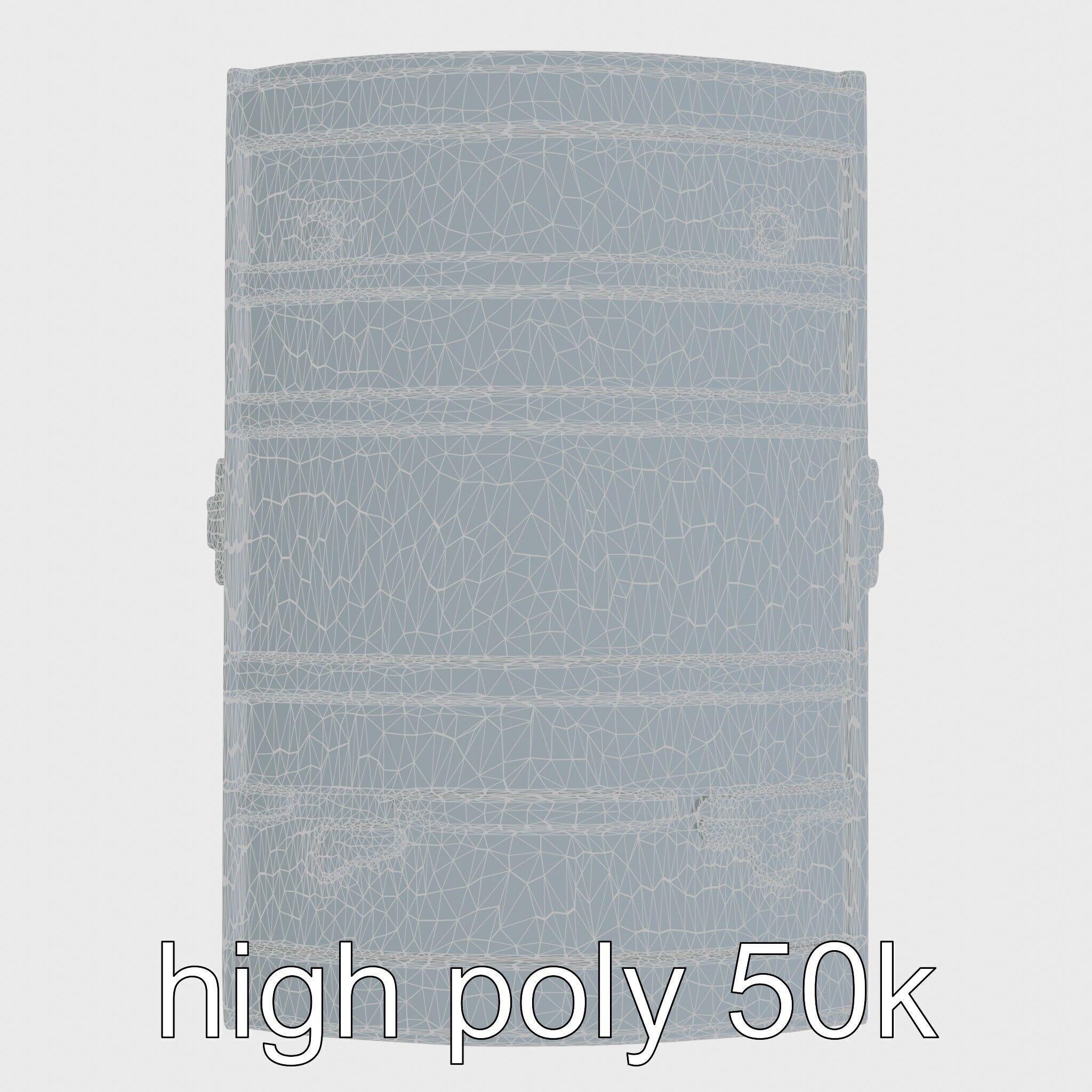 Ancient Egyptian Treasure Chest with Hieroglyphic Carvings Low-poly 3D model_19