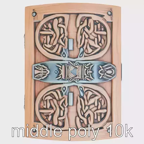 Celtic Treasure Chest with Intricate Knotwork Carvings