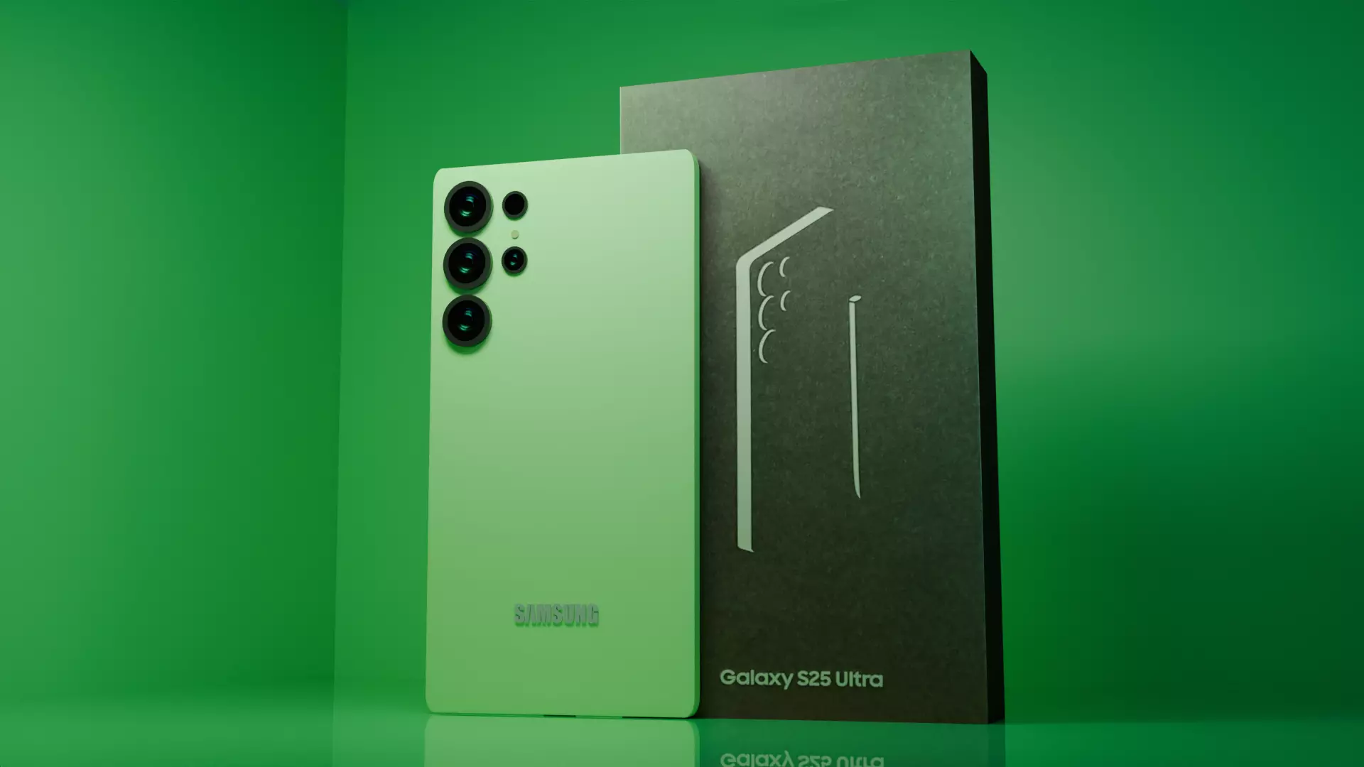 Samsung S25 mint 3D model_0