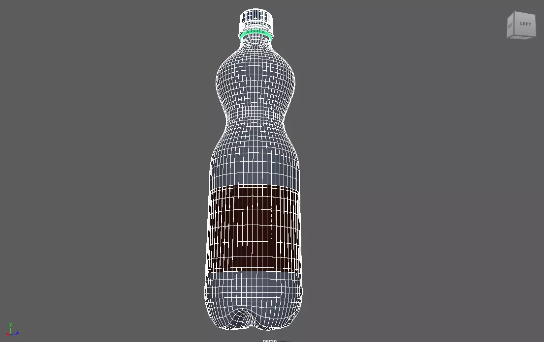 Empty fanta bottle Free 3D model_4