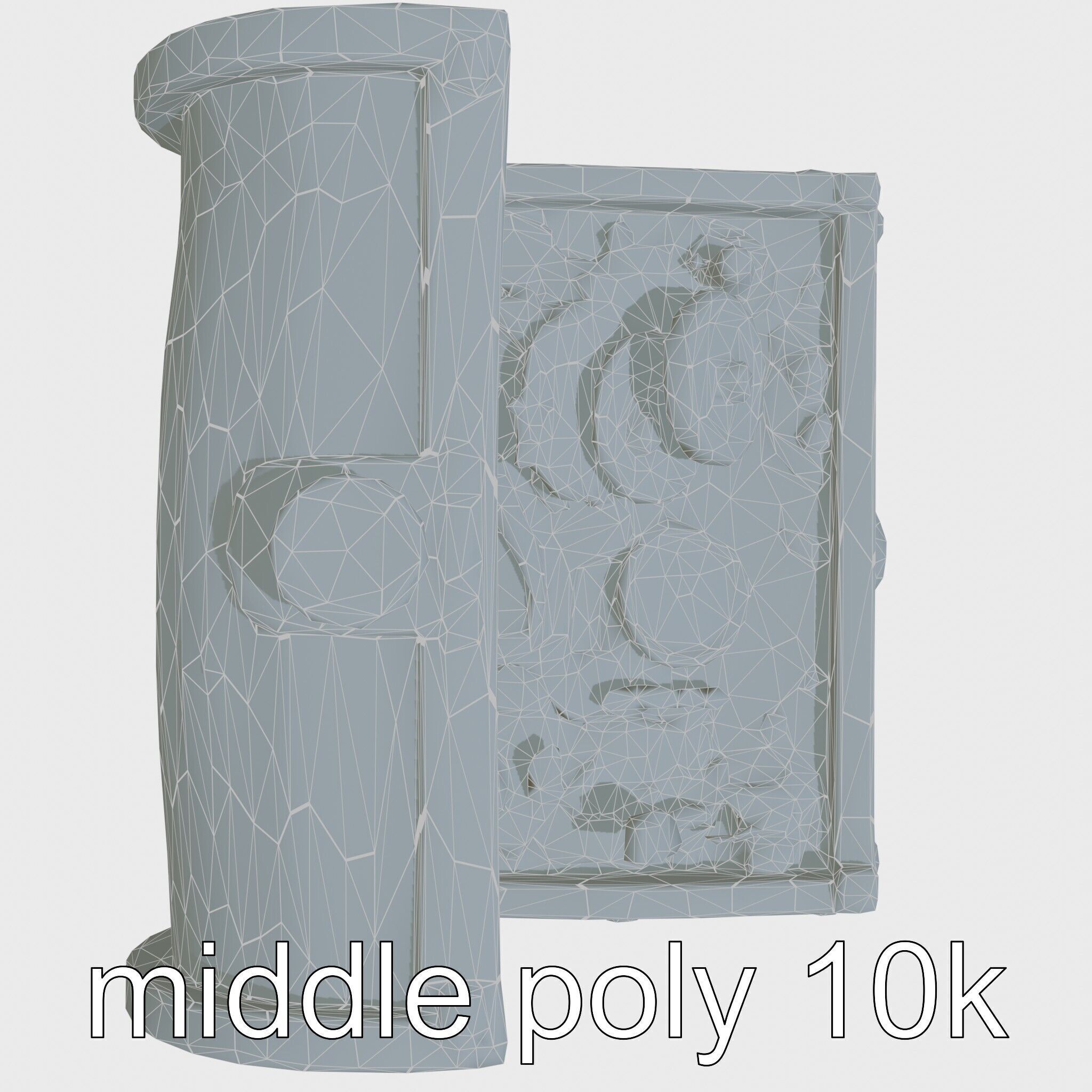 Steampunk Treasure Chest with Mechanical Details Low-poly 3D model_20