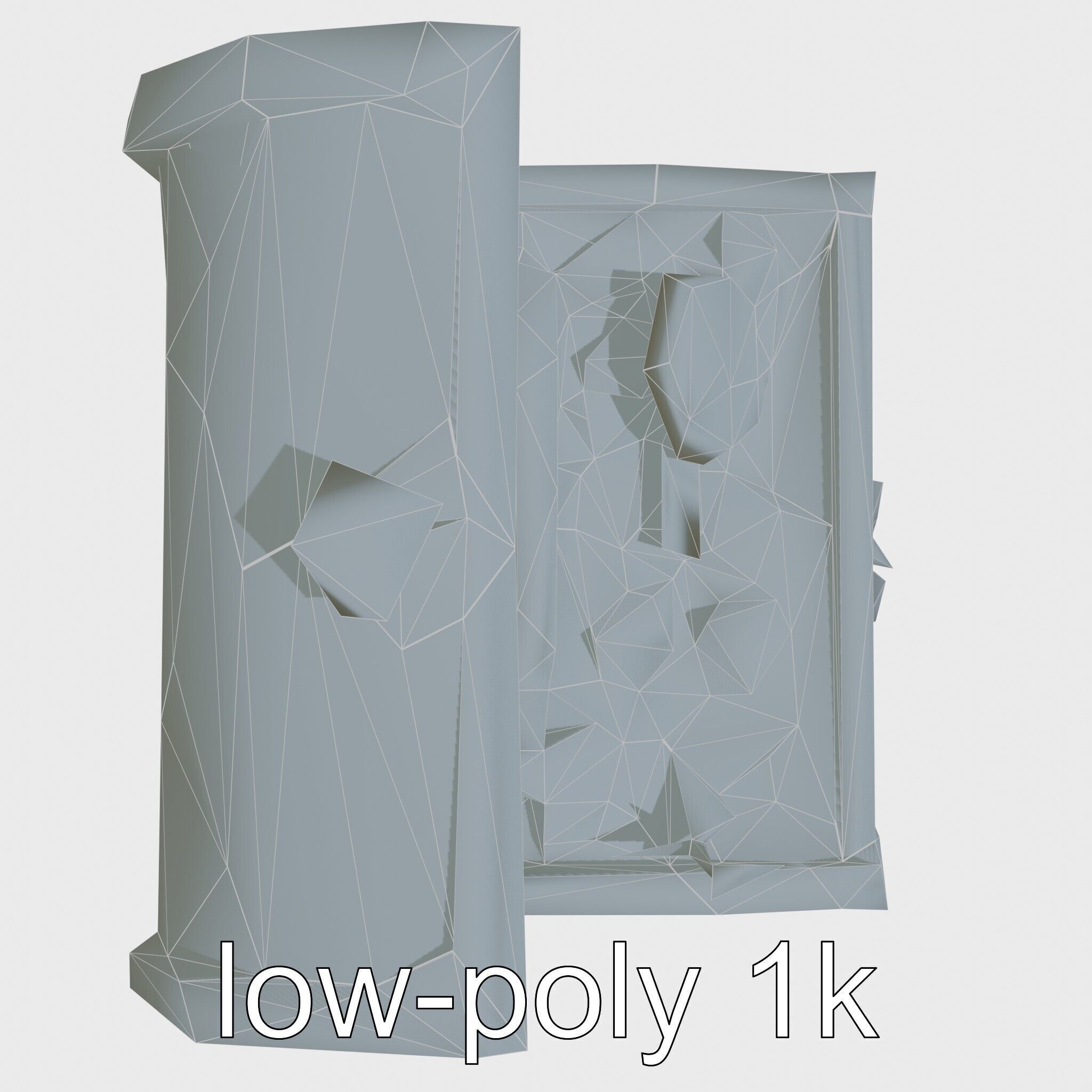 Steampunk Treasure Chest with Mechanical Details Low-poly 3D model_10