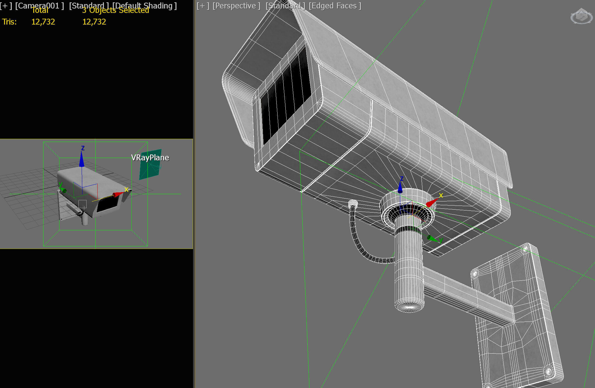 Generic Security Camera 02 PBR Low-poly 3D model_9