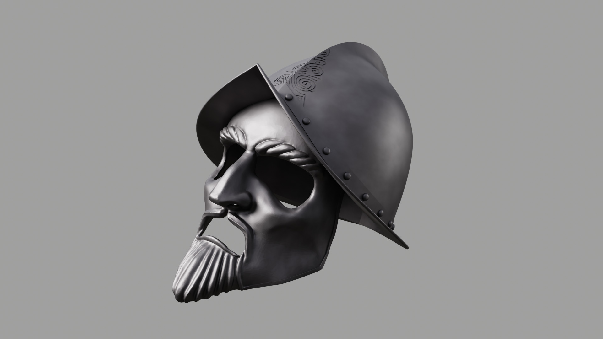 Telmarine Helmet with Mask - Narnia 3D print model_3
