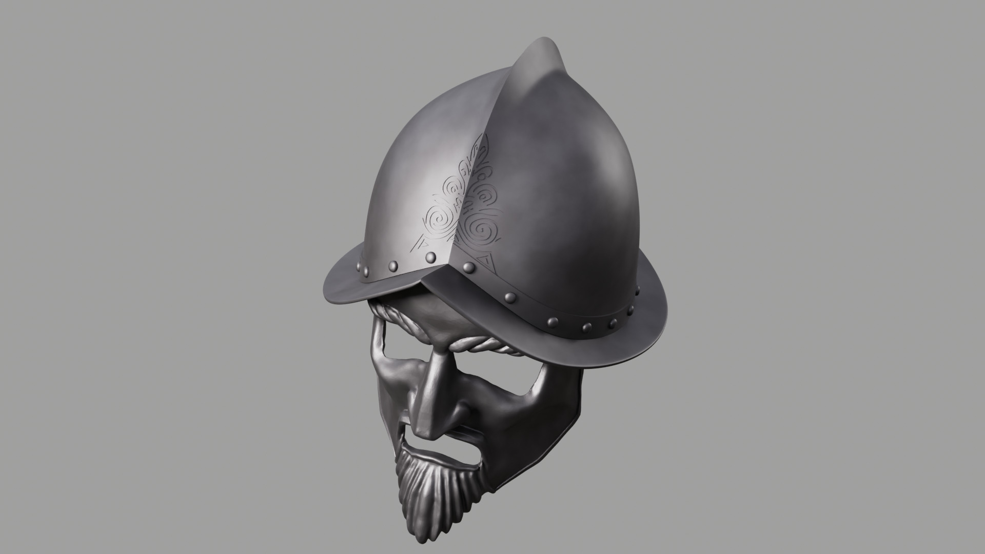 Telmarine Helmet with Mask - Narnia 3D print model_4