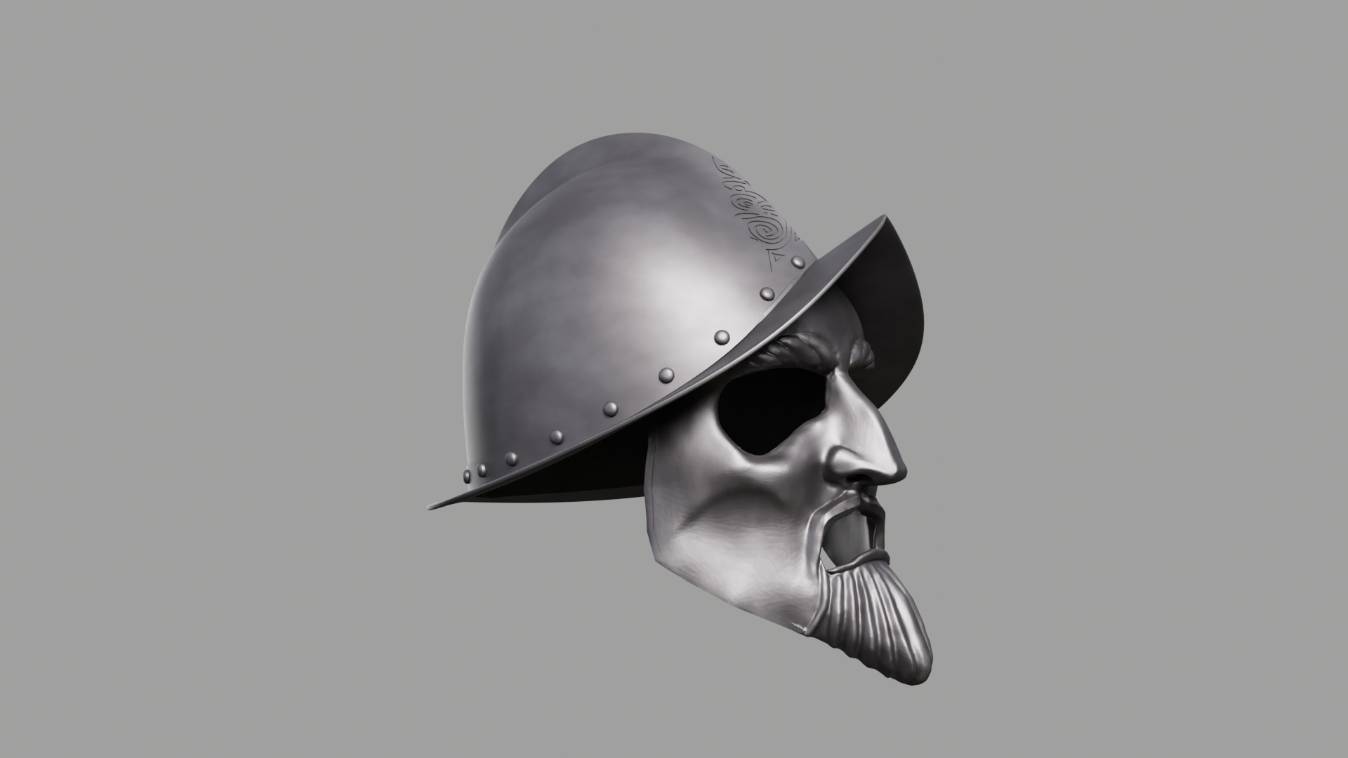 Telmarine Helmet with Mask - Narnia 3D print model_2