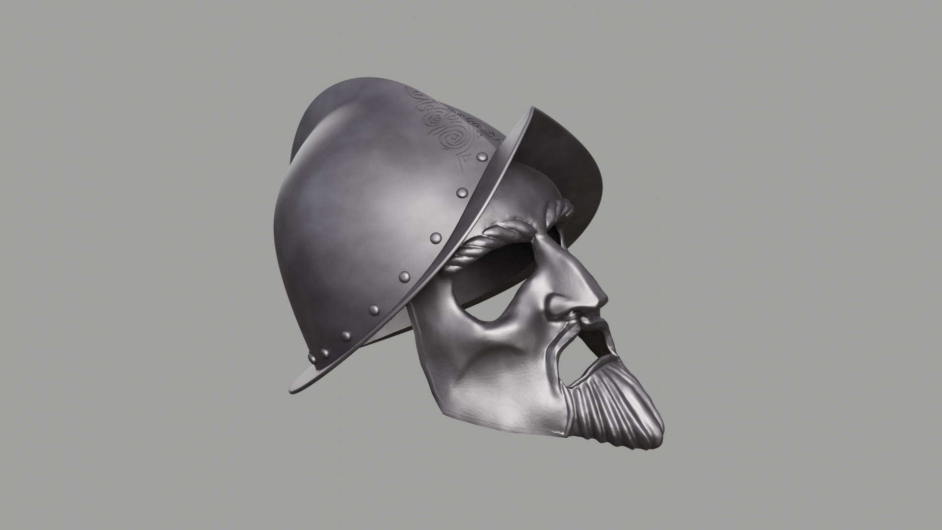 Telmarine Helmet with Mask - Narnia 3D print model_6