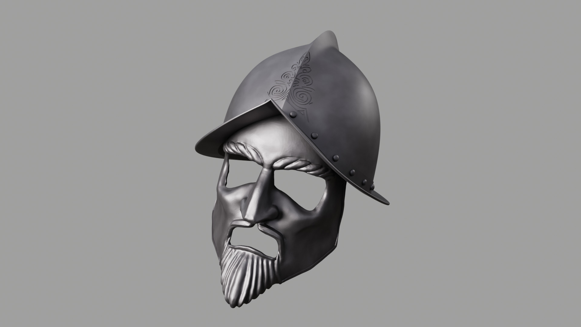 Telmarine Helmet with Mask - Narnia 3D print model_5