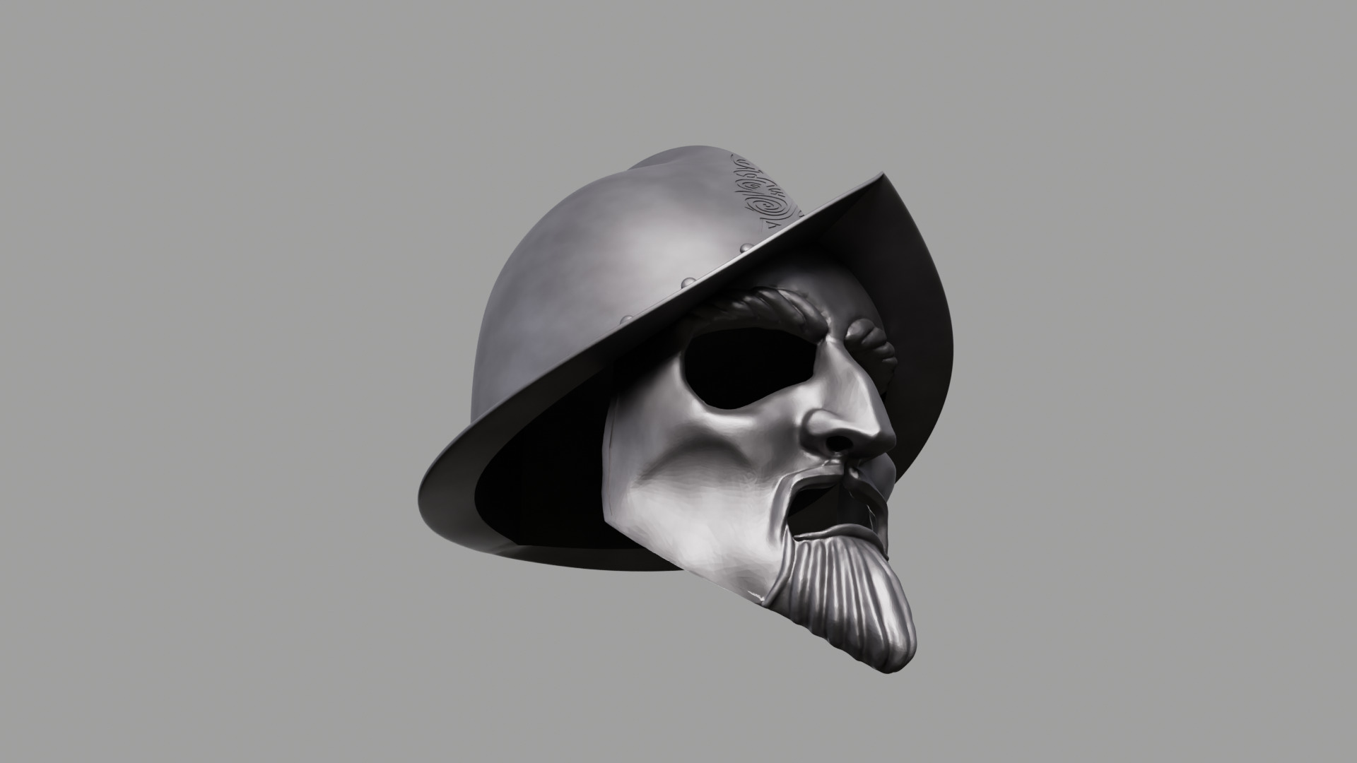 Telmarine Helmet with Mask - Narnia 3D print model_7