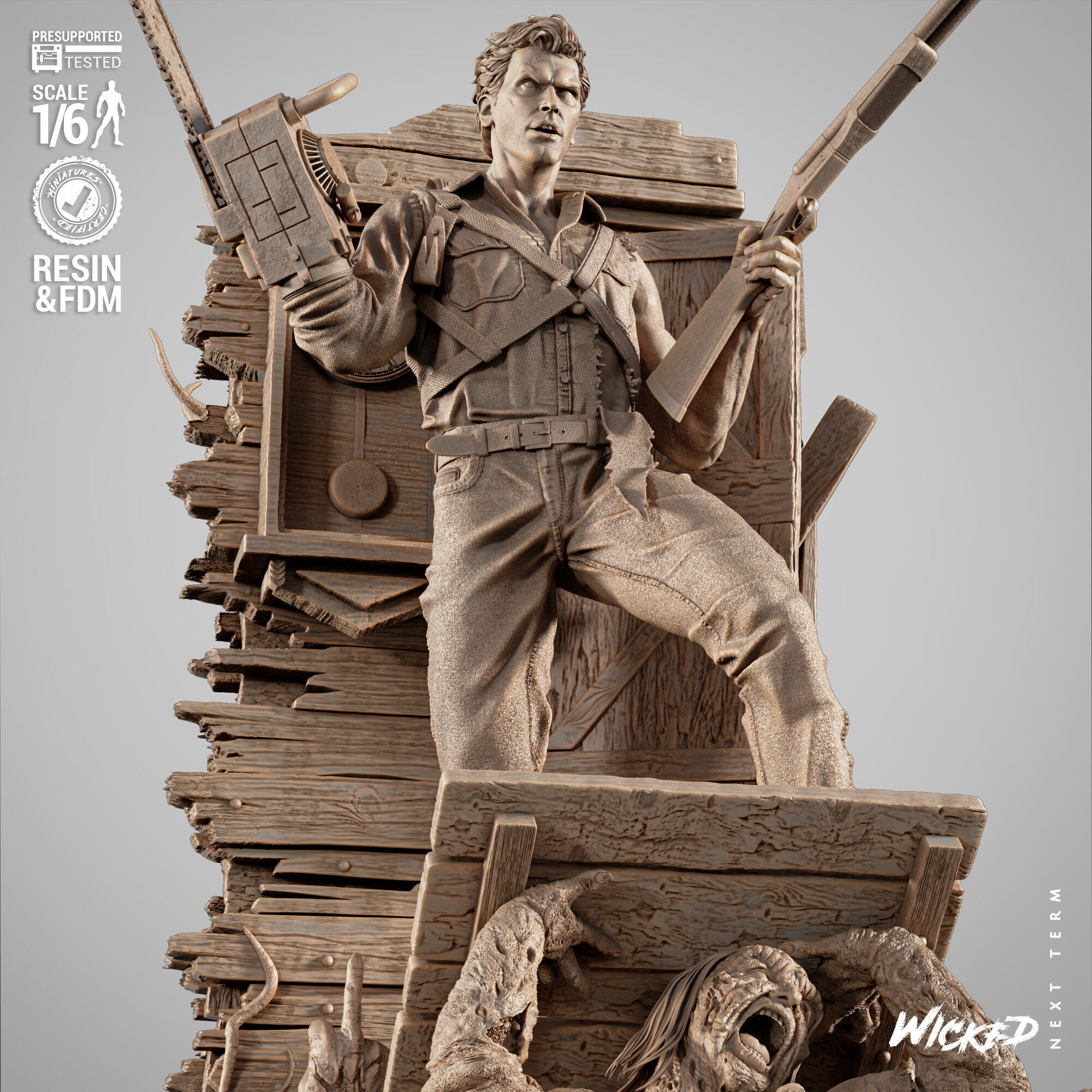 Wicked Movies Ash Sculpture 3D print model_7