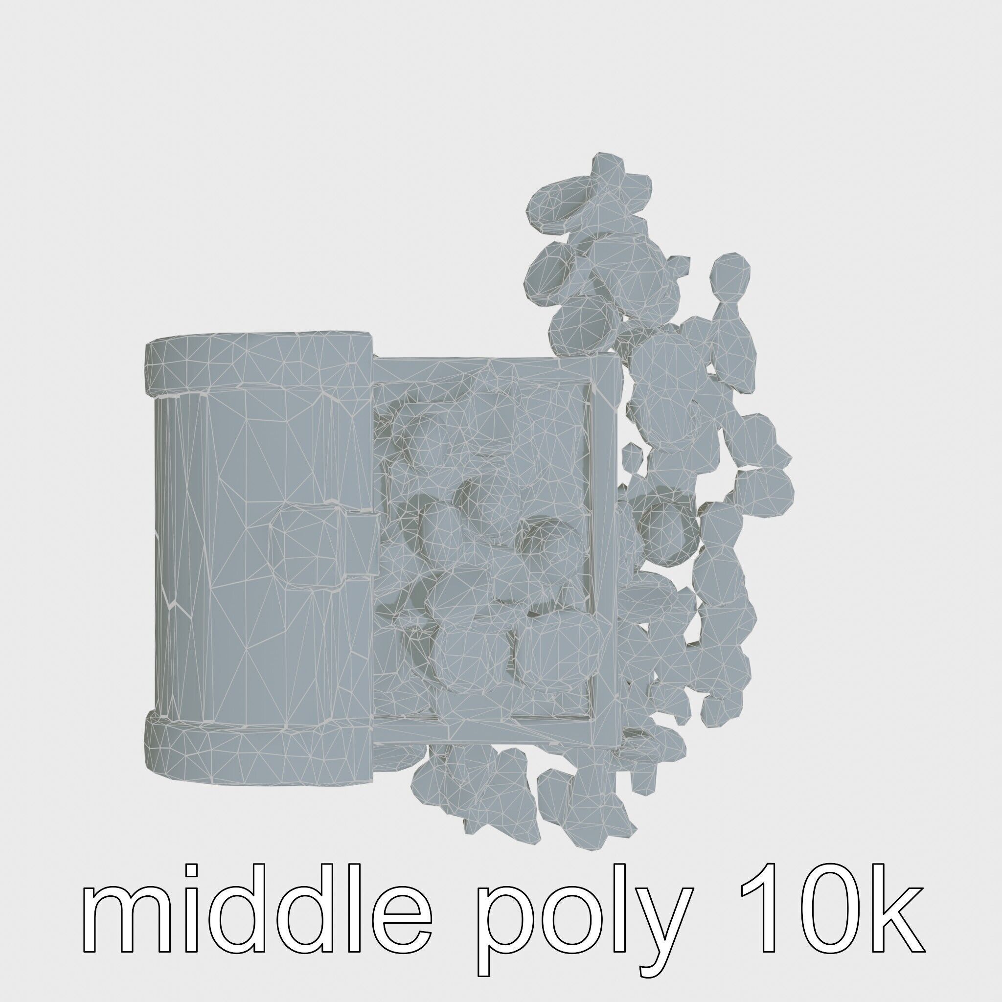 Open Treasure Chest with Gold Coins and Gems Low-poly 3D model_22