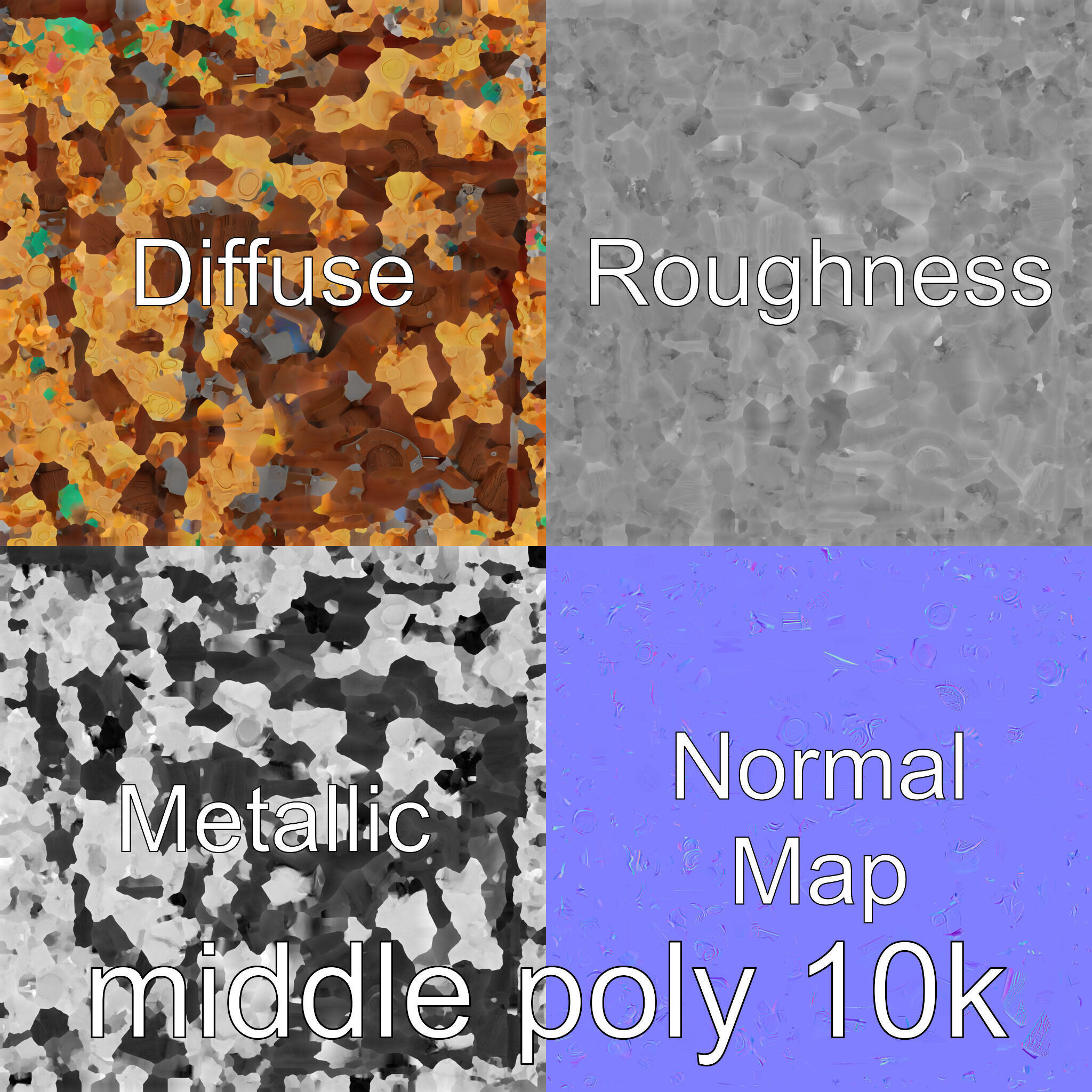 Open Treasure Chest with Gold Coins and Gems Low-poly 3D model_33