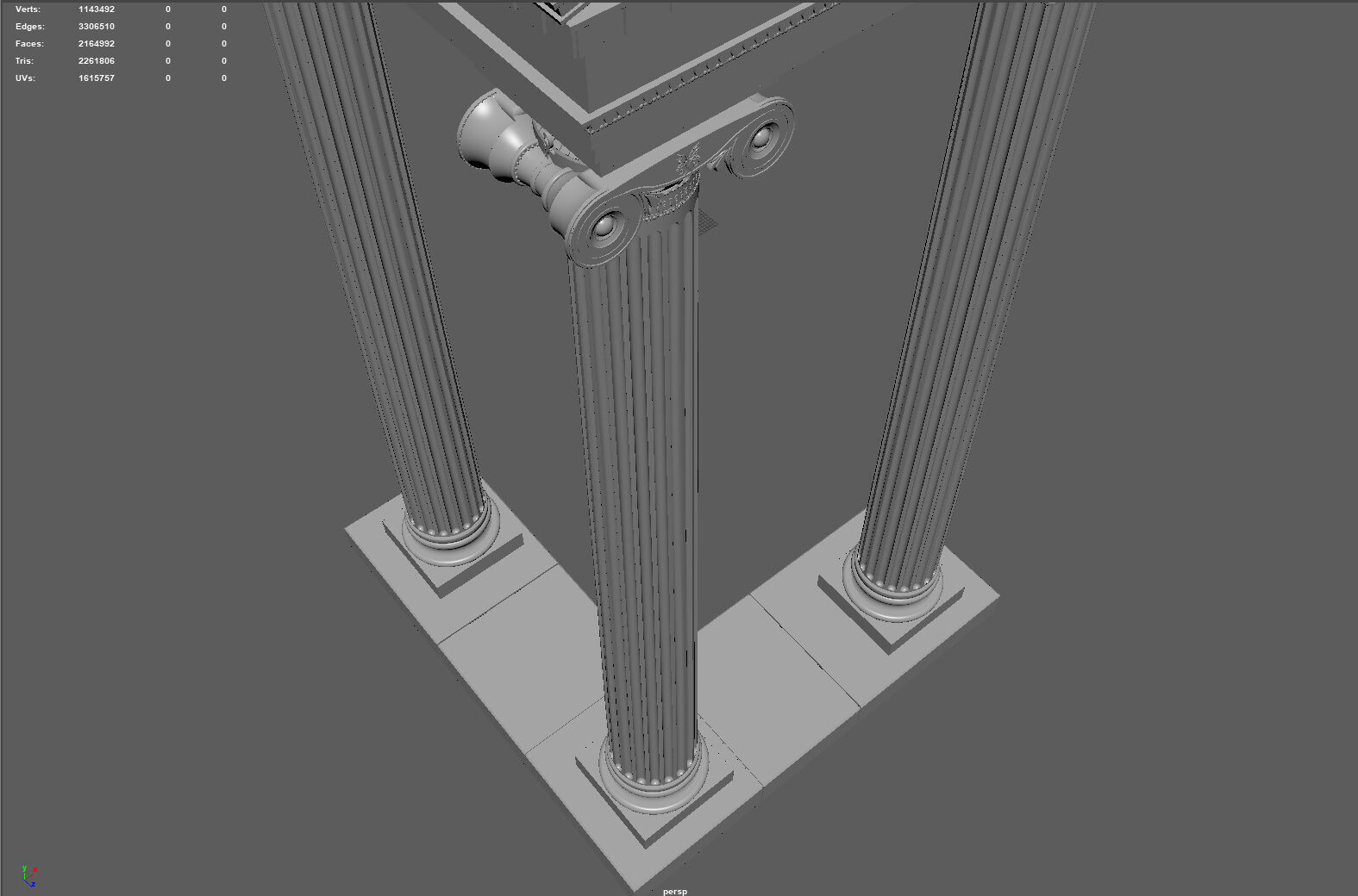 Ancient Ionic Columns Ruins - 3D Printable Model 3D print model_6