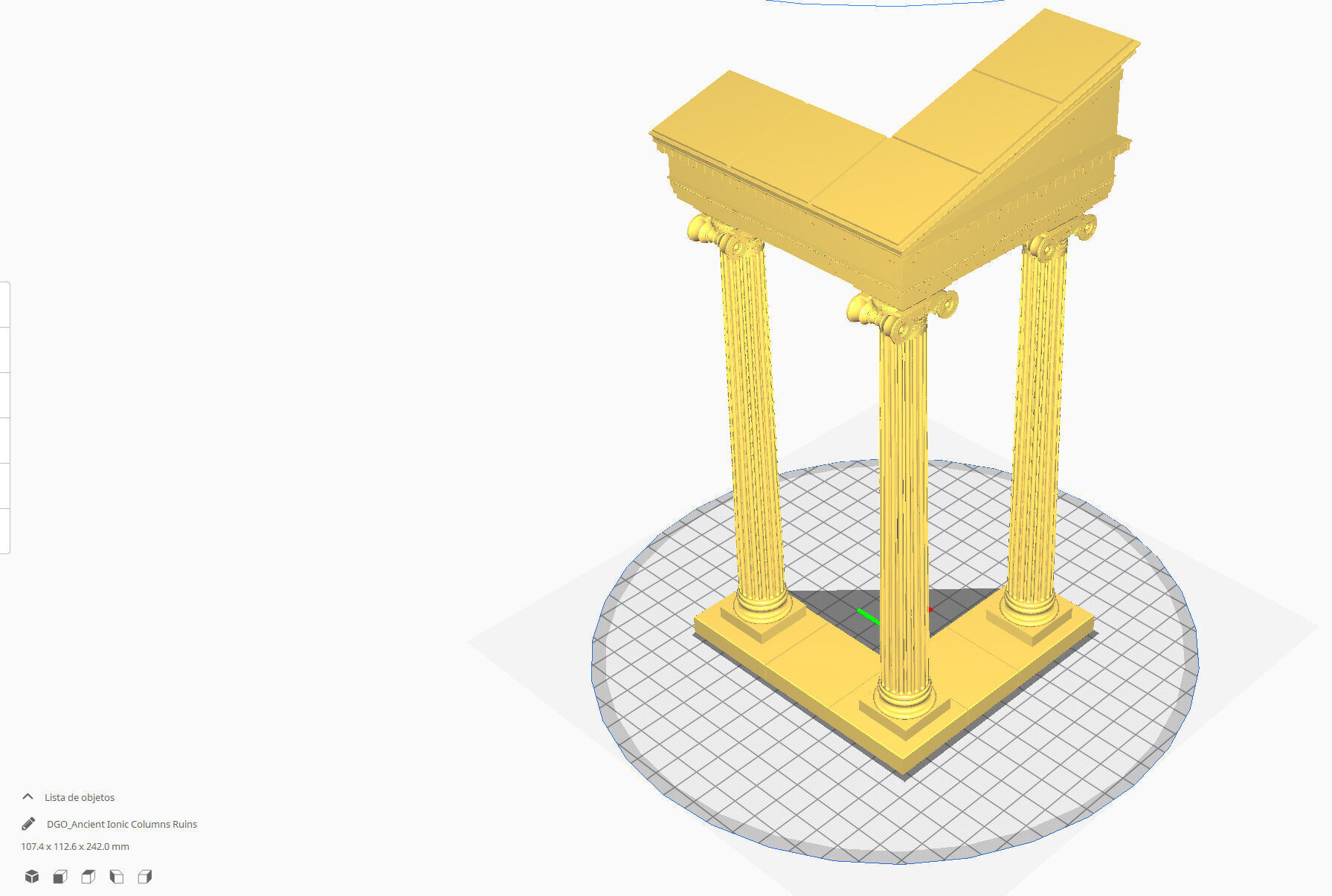 Ancient Ionic Columns Ruins - 3D Printable Model 3D print model_2