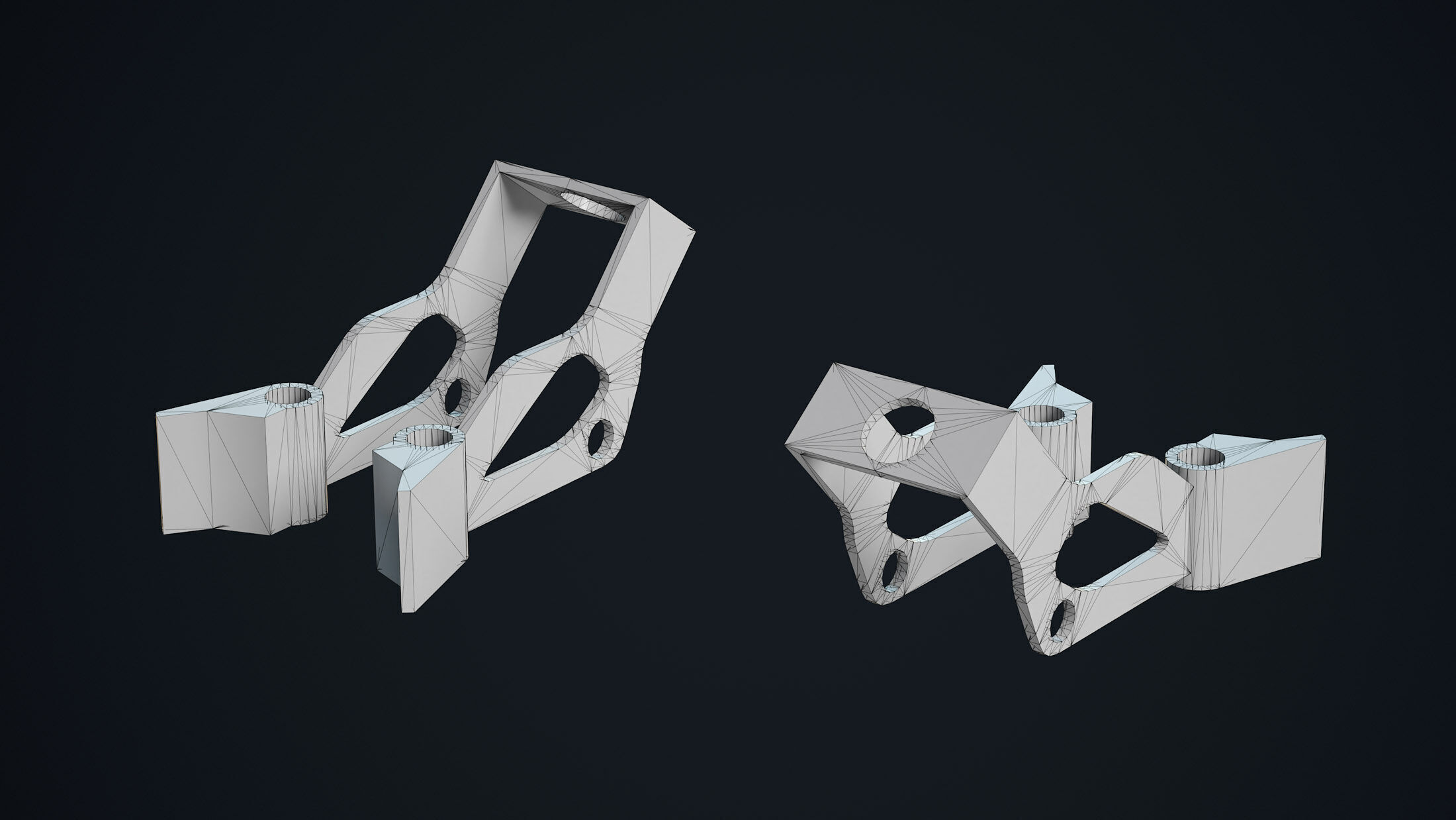 FPV Drone 7 Inches Low-poly 3D model_13