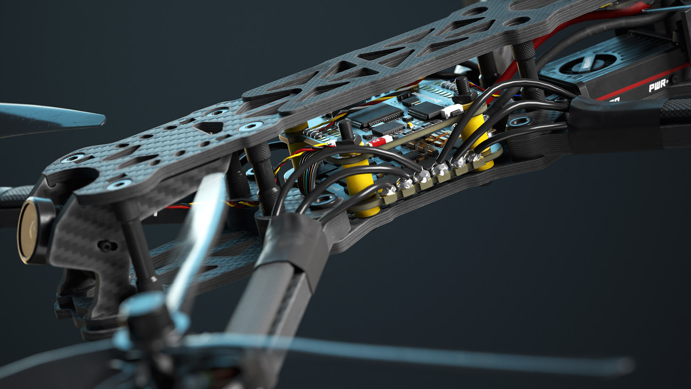 FPV Drone 7 Inches Low-poly 3D model_6