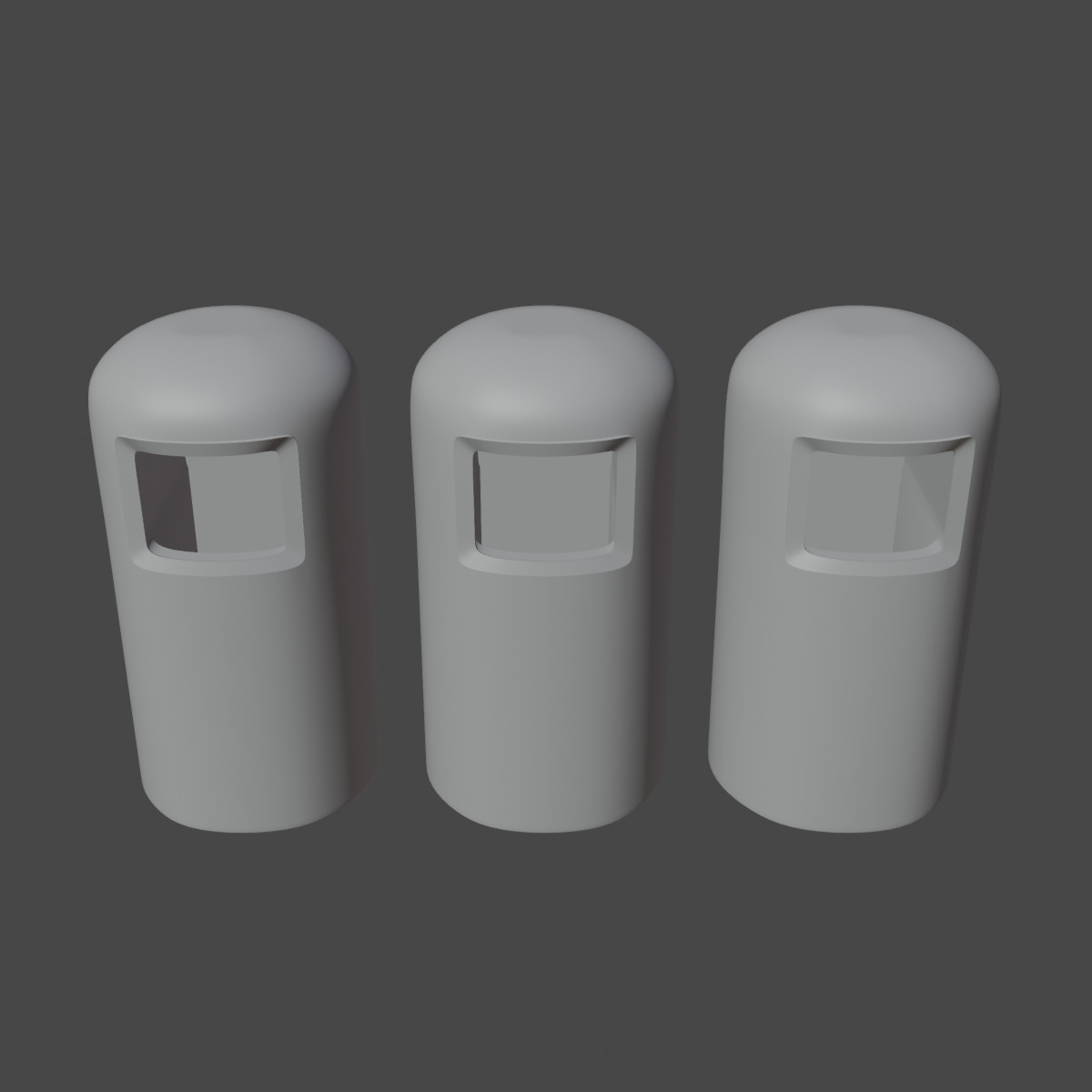 Trashbin 05 Low-poly 3D model_8