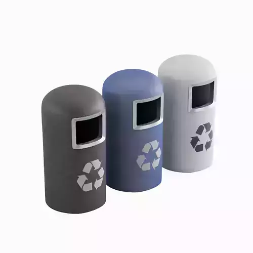 Trashbin 05 Low-poly 3D model