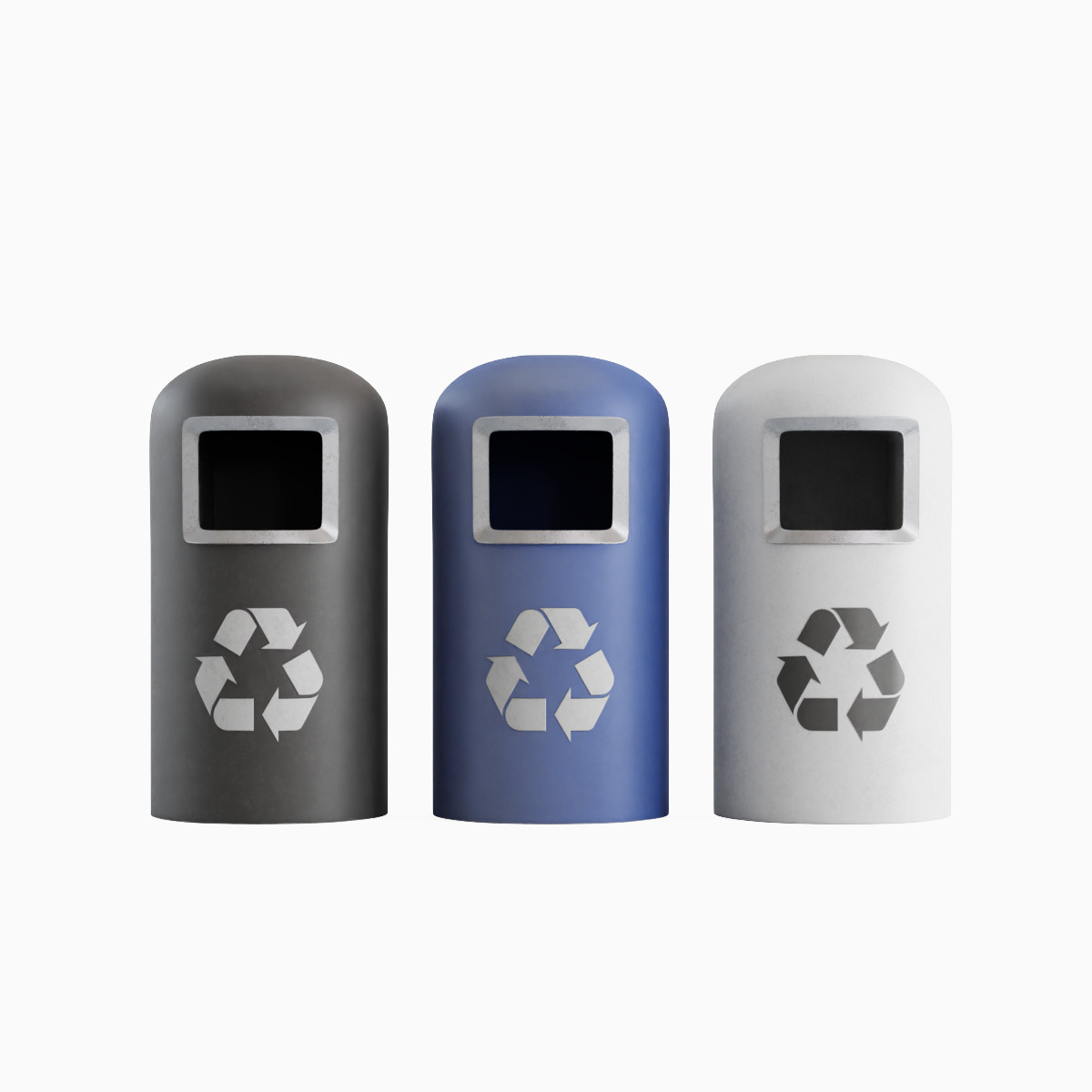 Trashbin 05 Low-poly 3D model_1