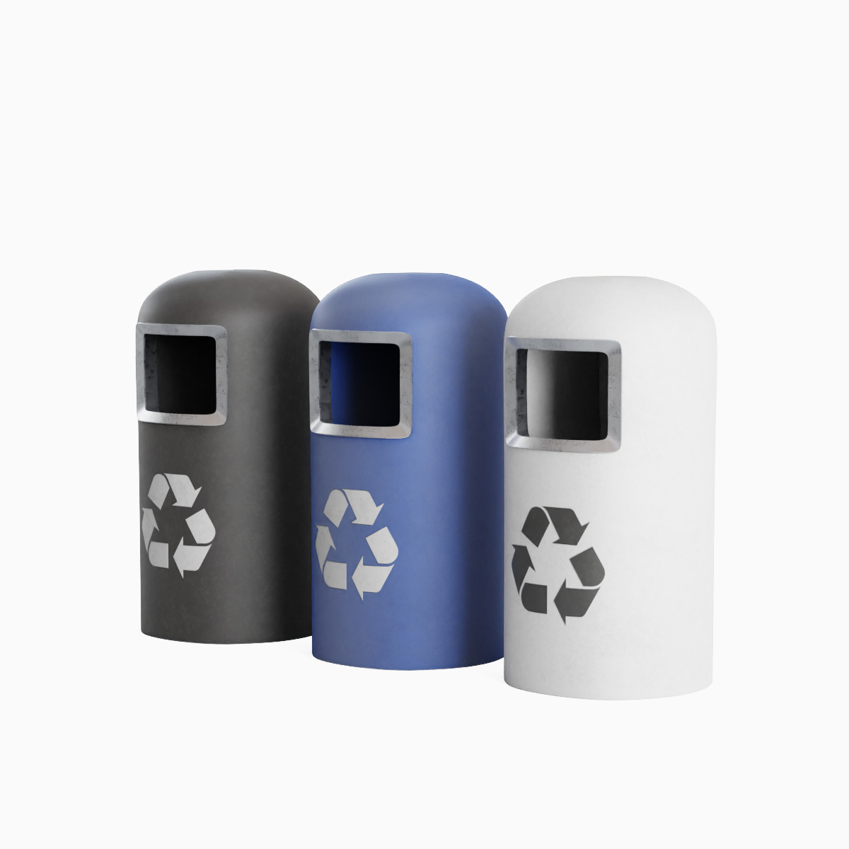 Trashbin 05 Low-poly 3D model_3