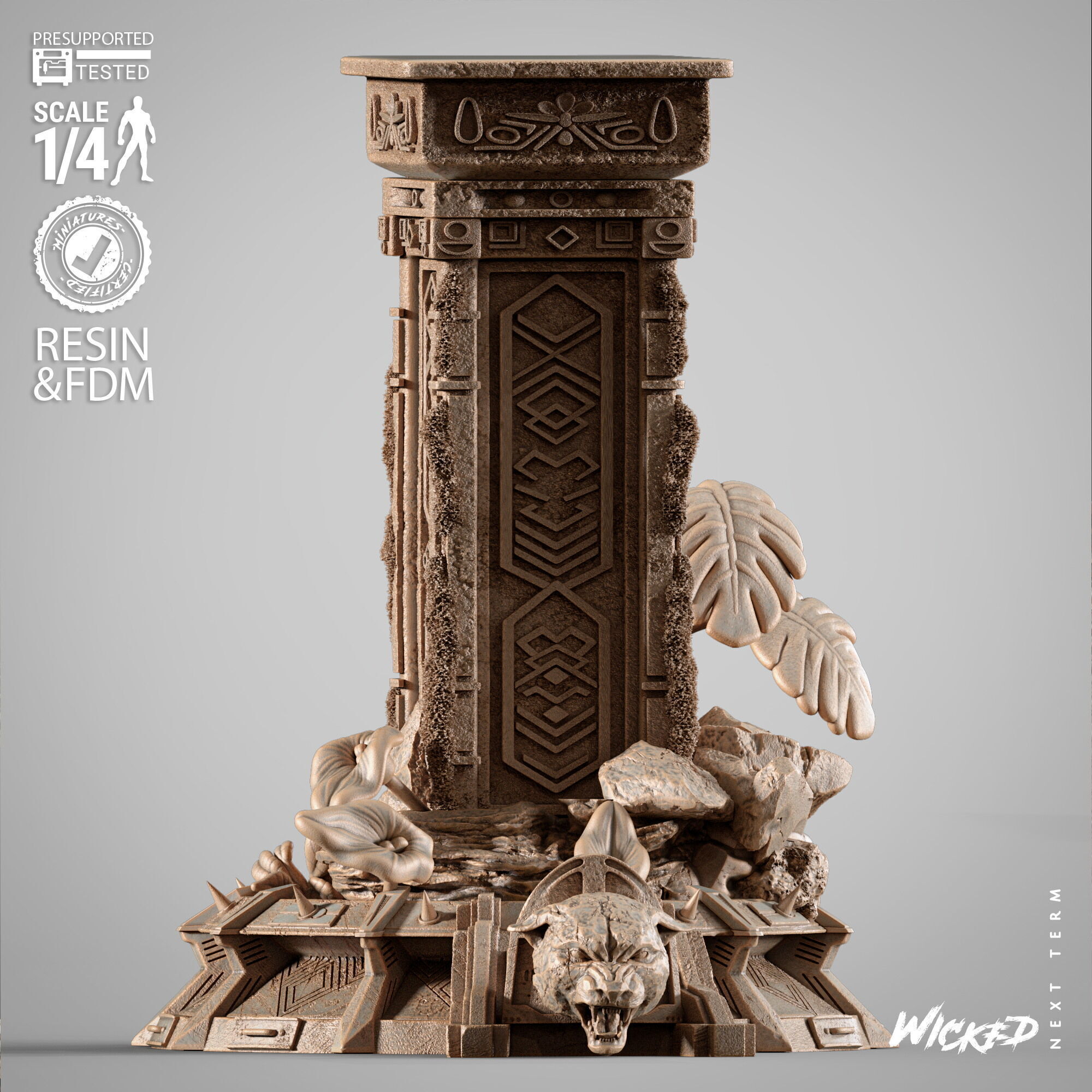 Wicked Marvel Black Panther Sculpture 3D print model_27