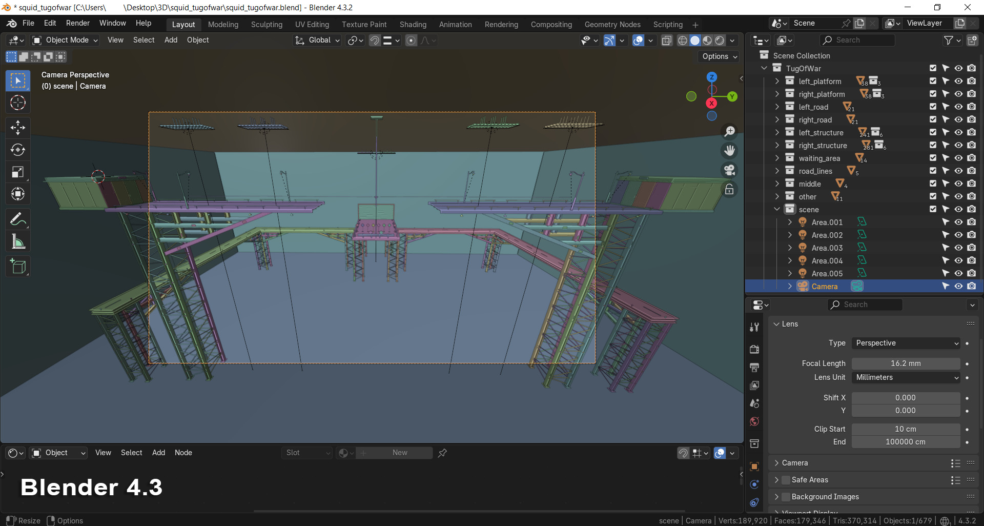 Squid Game Tug of War Map 3D model_20