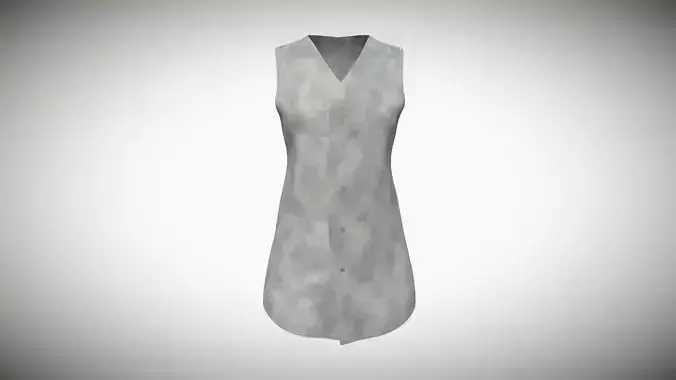 Girls Sleeveless Koti In Low Poly