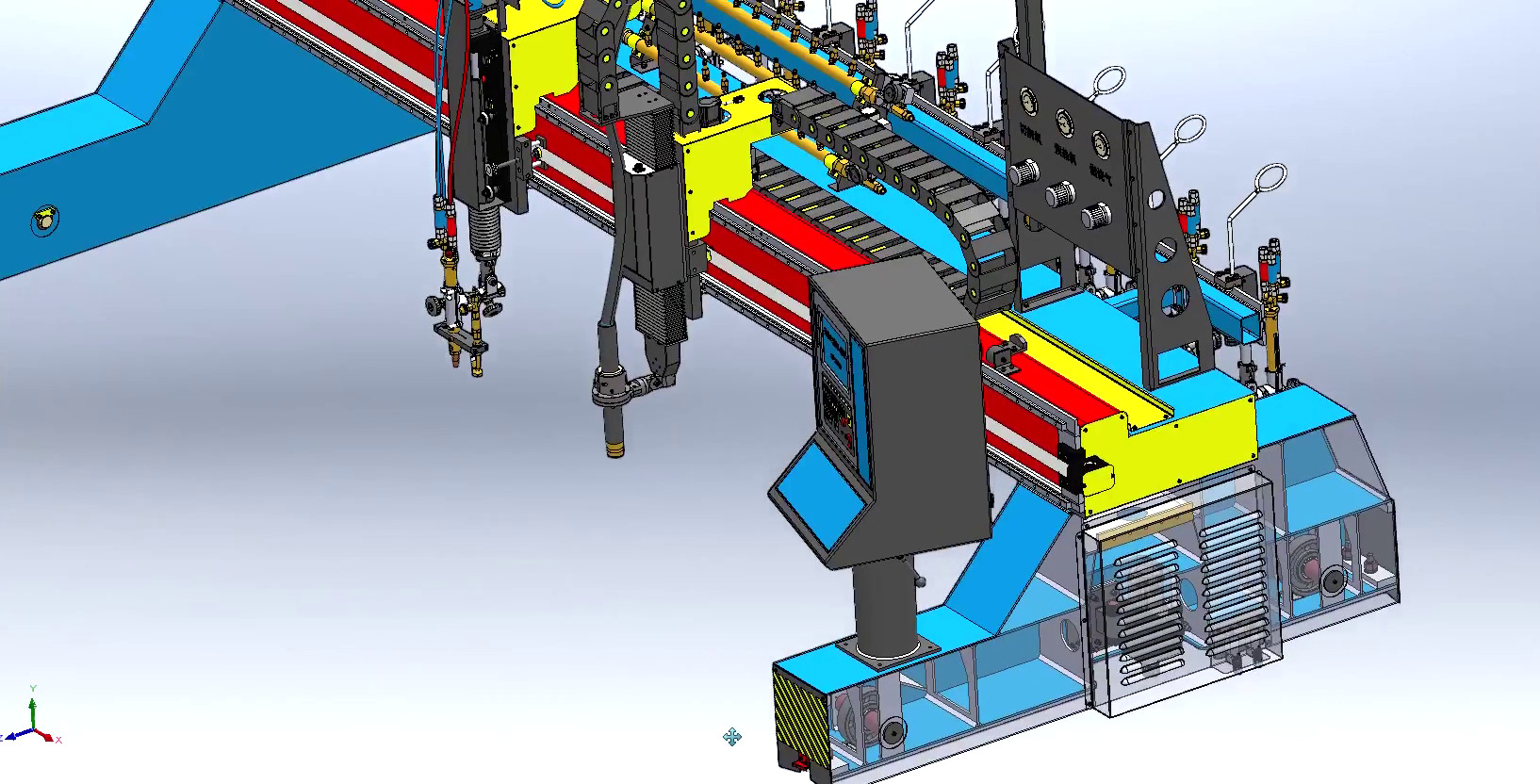 CNC Plasma Cutting Machine - CNC Profile Cutting Equipment 3D model_6