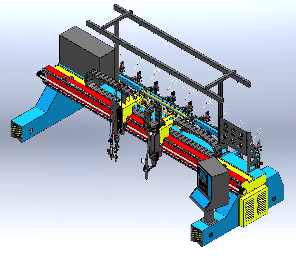 CNC Plasma Cutting Machine - CNC Profile Cutting Equipment 3D model_1