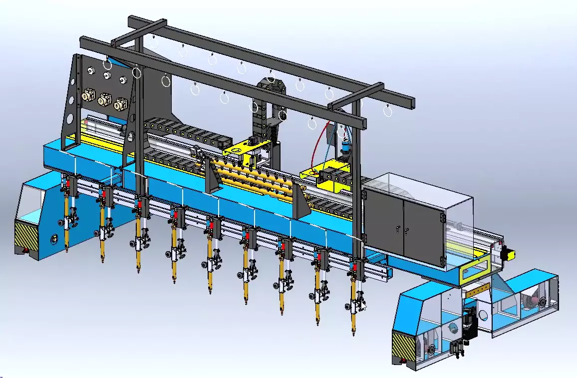 CNC Plasma Cutting Machine - CNC Profile Cutting Equipment 3D model_10