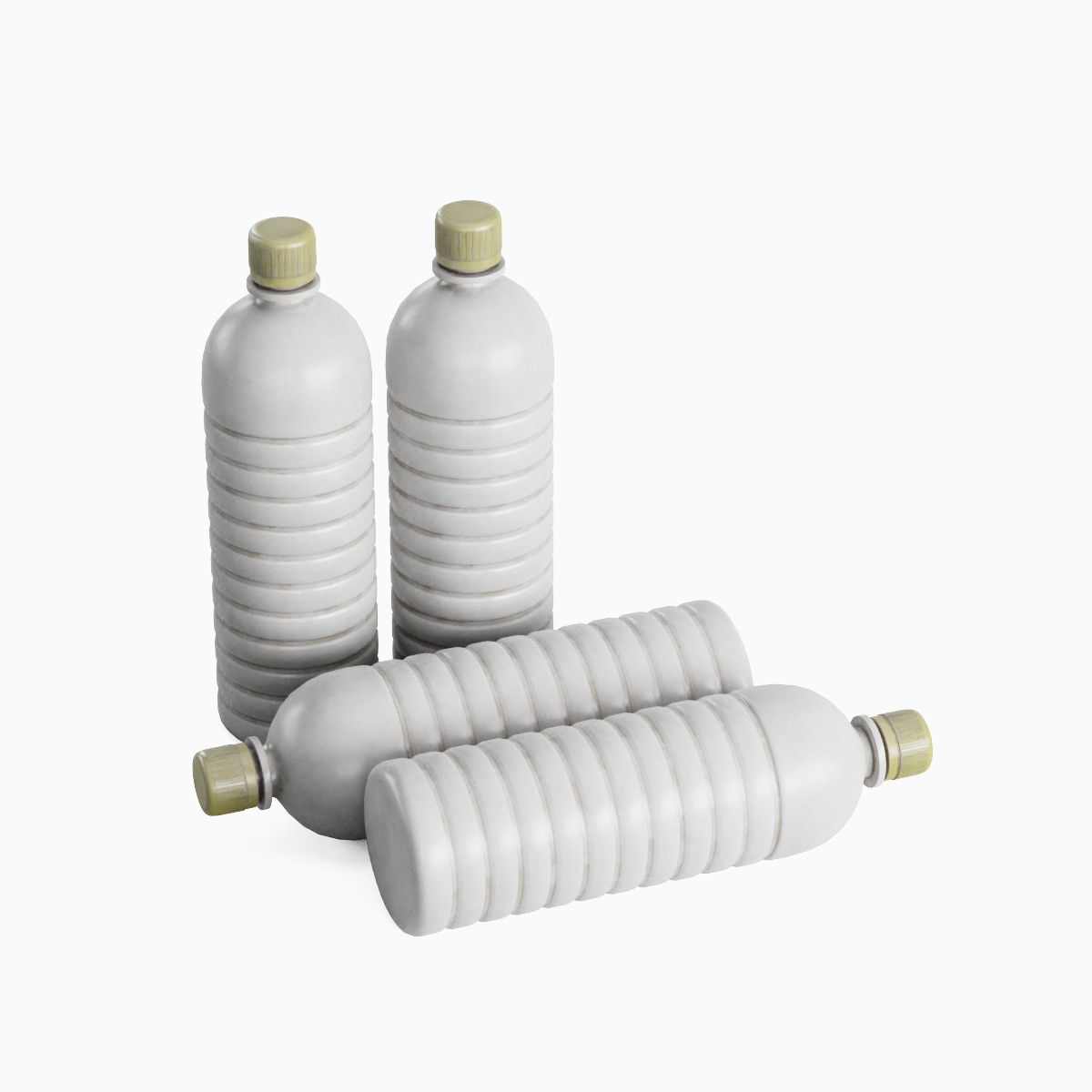 Plastic Bottle 03 Low-poly 3D model_5
